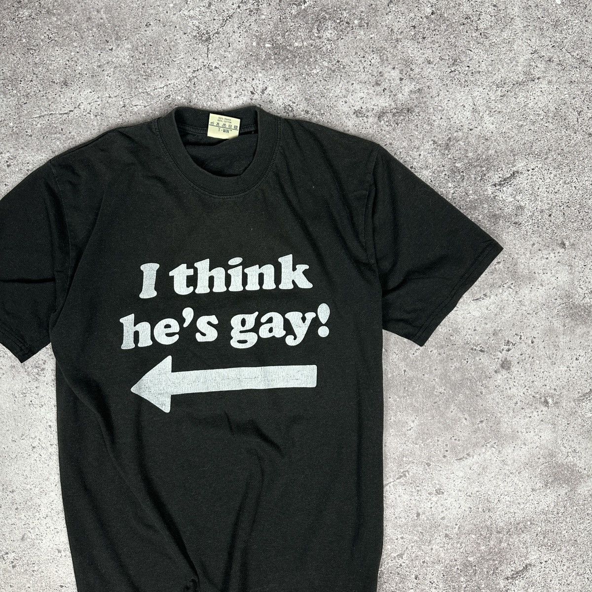 Vintage Vintage 90s I think He’s gay Humor sun faded tee washed Y2K Size US M / EU 48-50 / 2 - 2 Thumbnail