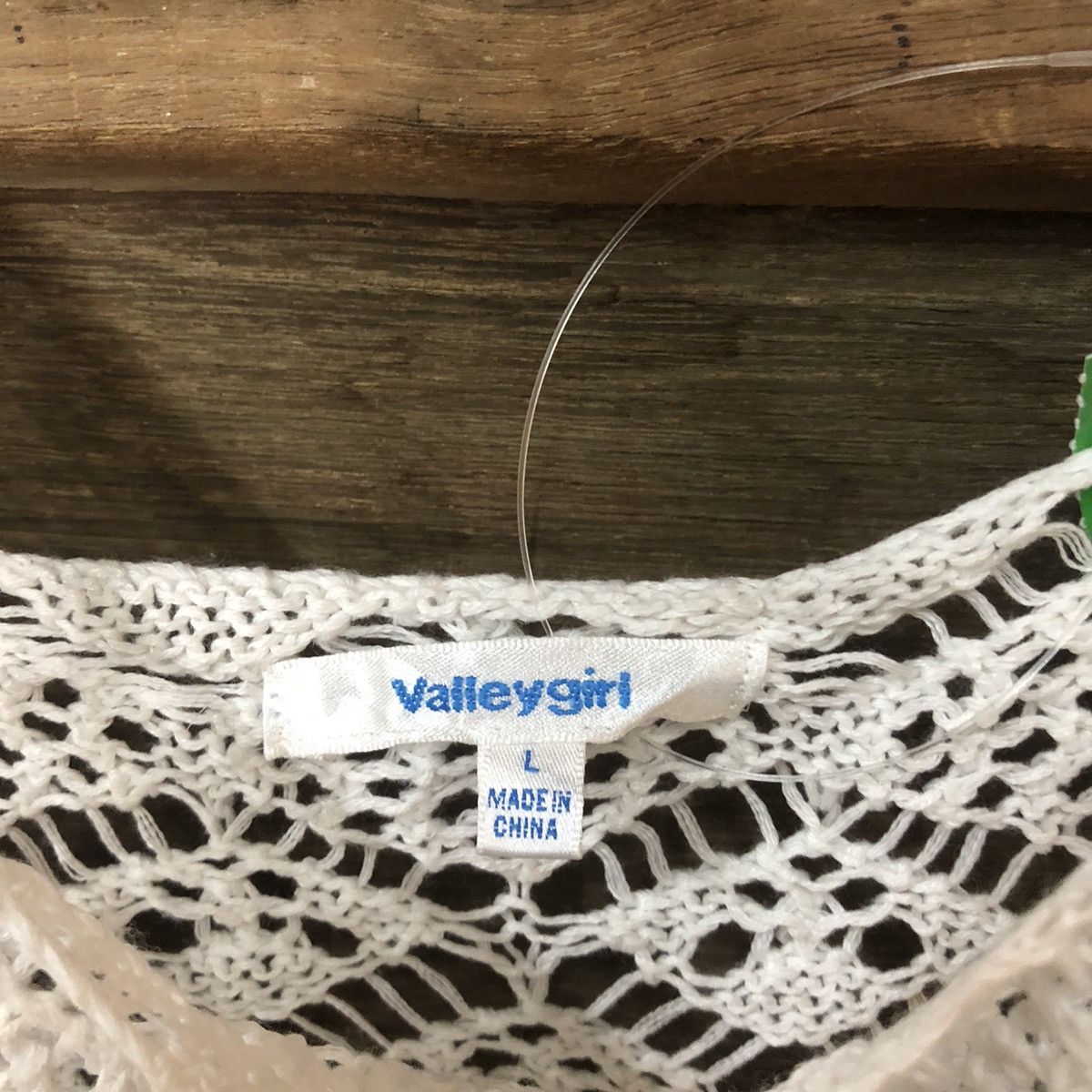 Homespun Knitwear Valley Girl Mesh Net Crochet White Cardigan Knitwear #7177 Size M / US 6-8 / IT 42-44 - 8 Thumbnail