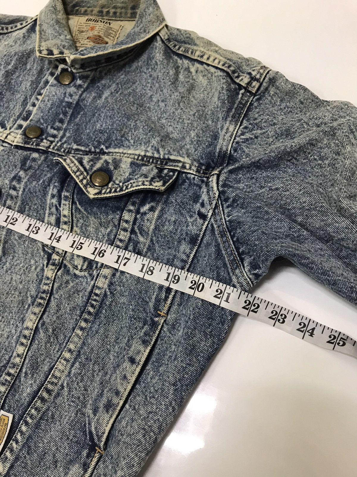 Vintage Vintage 90’s 🔥 Bobson Distressed Denim Jacket Size US M / EU 48-50 / 2 - 20 Thumbnail