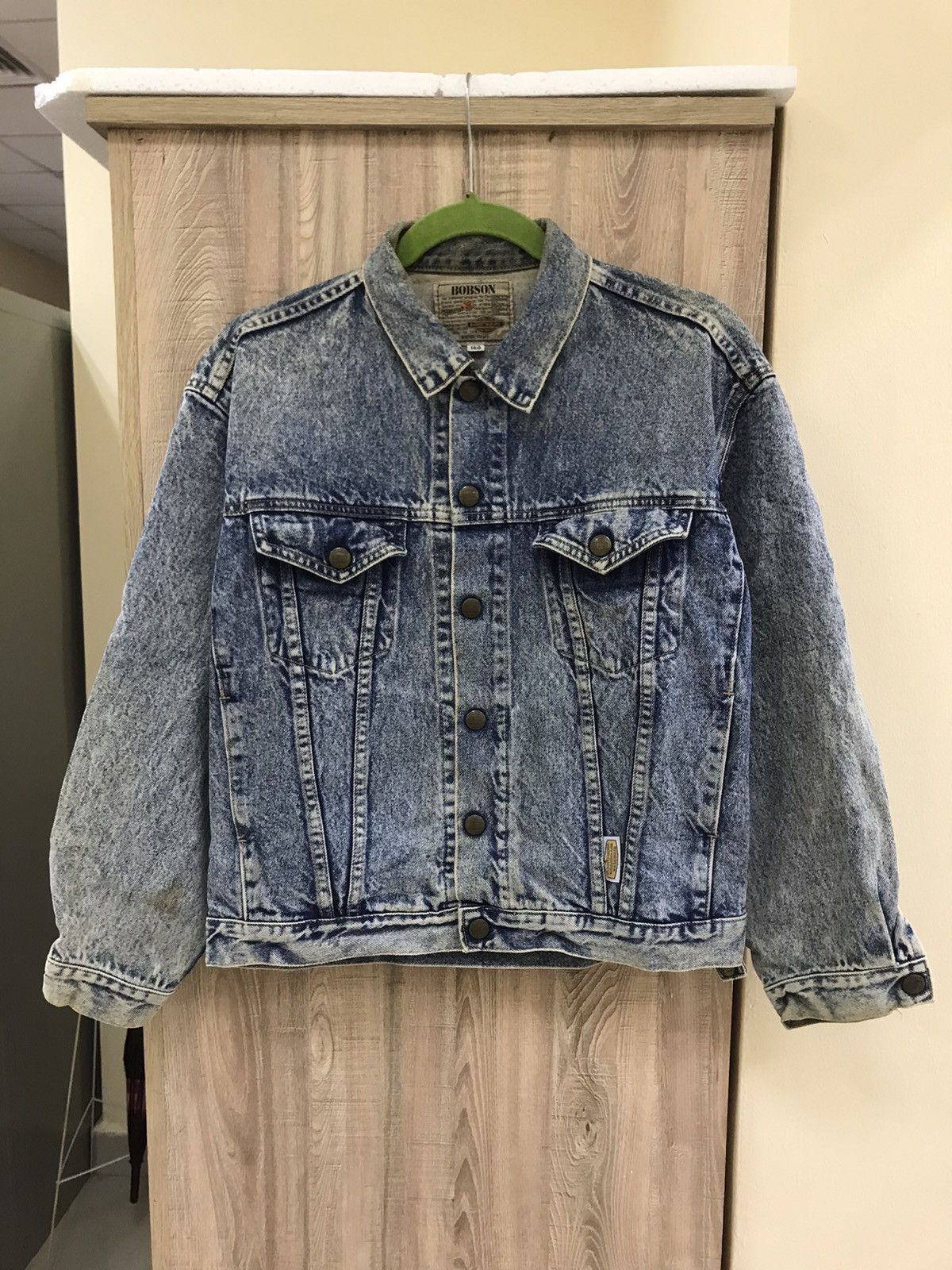 Vintage Vintage 90’s 🔥 Bobson Distressed Denim Jacket Size US M / EU 48-50 / 2 - 1 Thumbnail