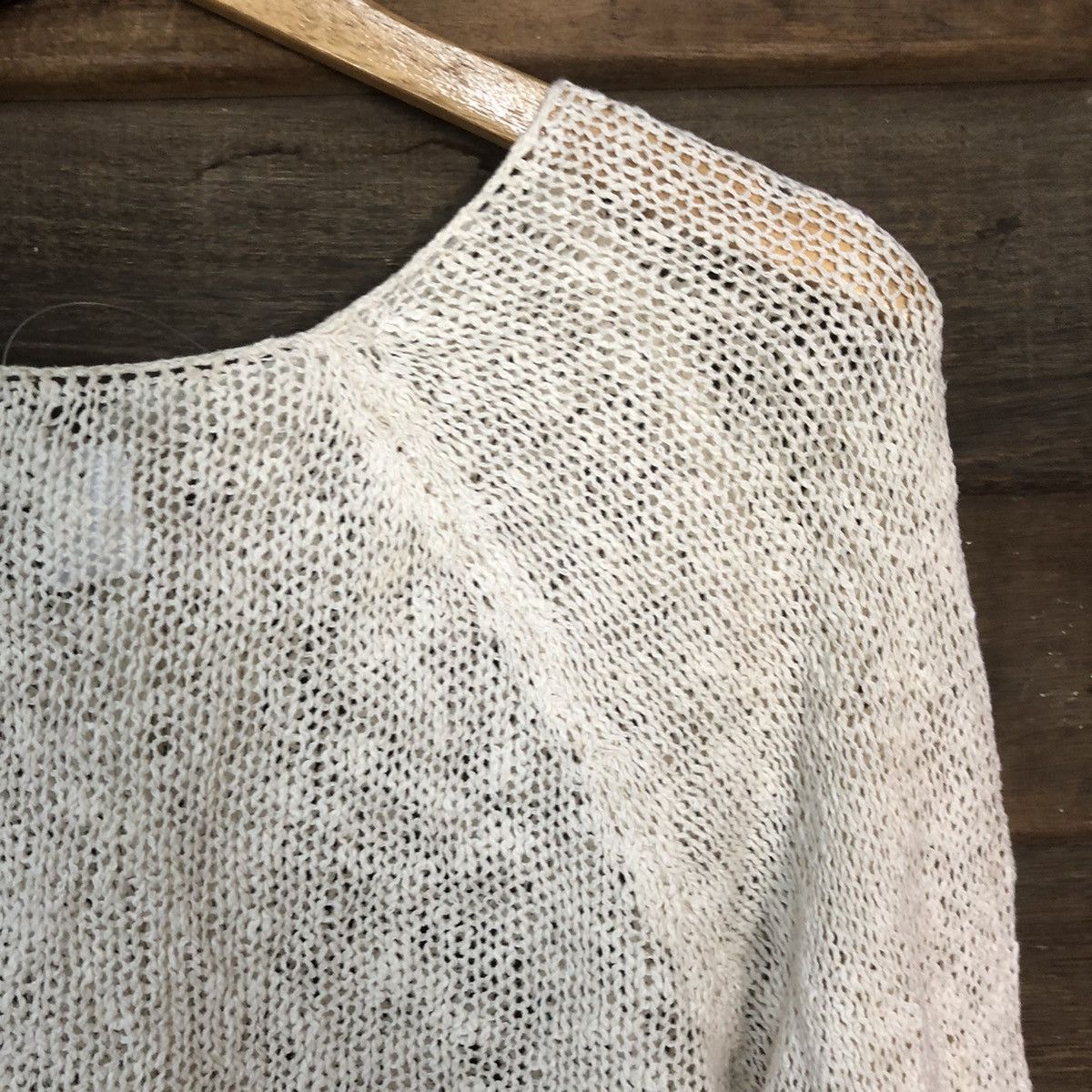 Vintage Japan Mesh Net Crochet White Cardigan Knitwear #7173 Size US L / EU 52-54 / 3 - 10 Thumbnail