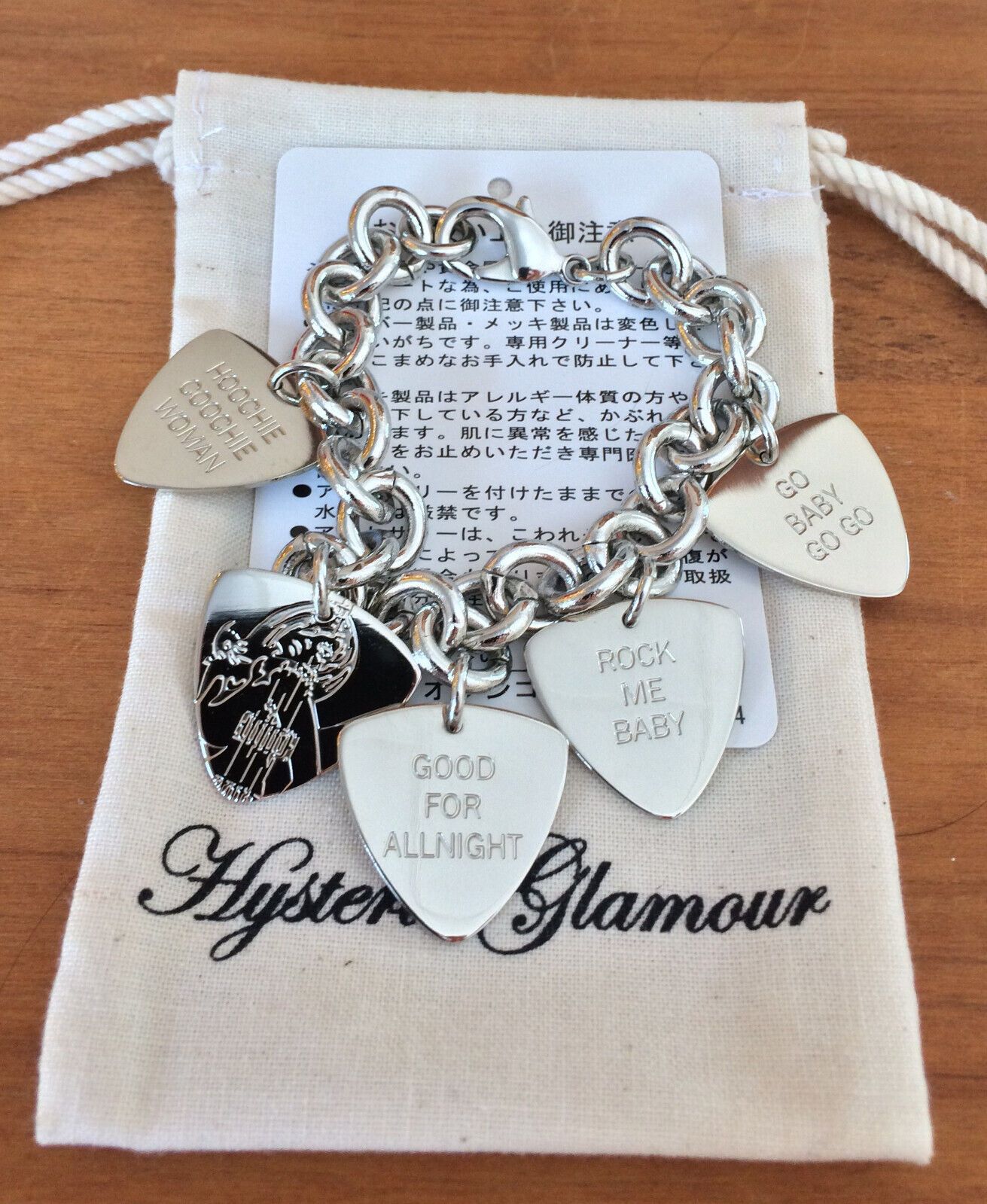 Hysteric Glamour NEW Hysteric Glamour Guitar Pick Charm Bracelet Size ONE SIZE - 2 Thumbnail