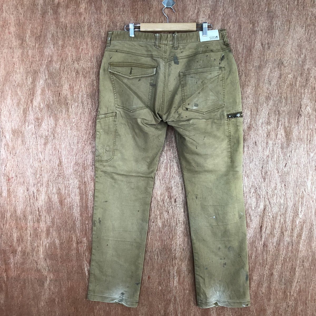 Japanese Brand DLL Fine Assists paint Brown Multipocket Cargo Pants #c894 Size US 35 - 12 Thumbnail