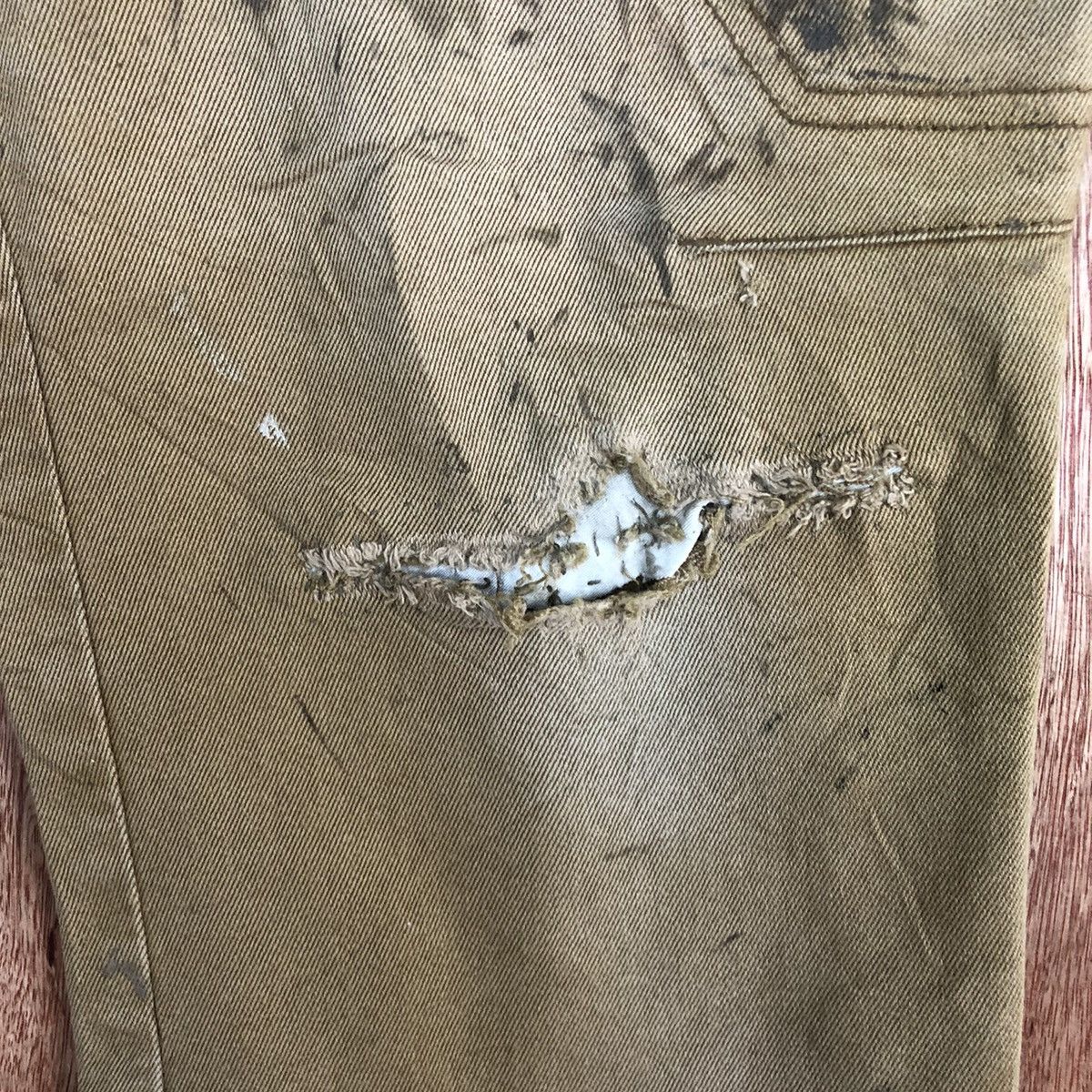 Japanese Brand DLL Fine Assists paint Brown Multipocket Cargo Pants #c894 Size US 35 - 9 Thumbnail