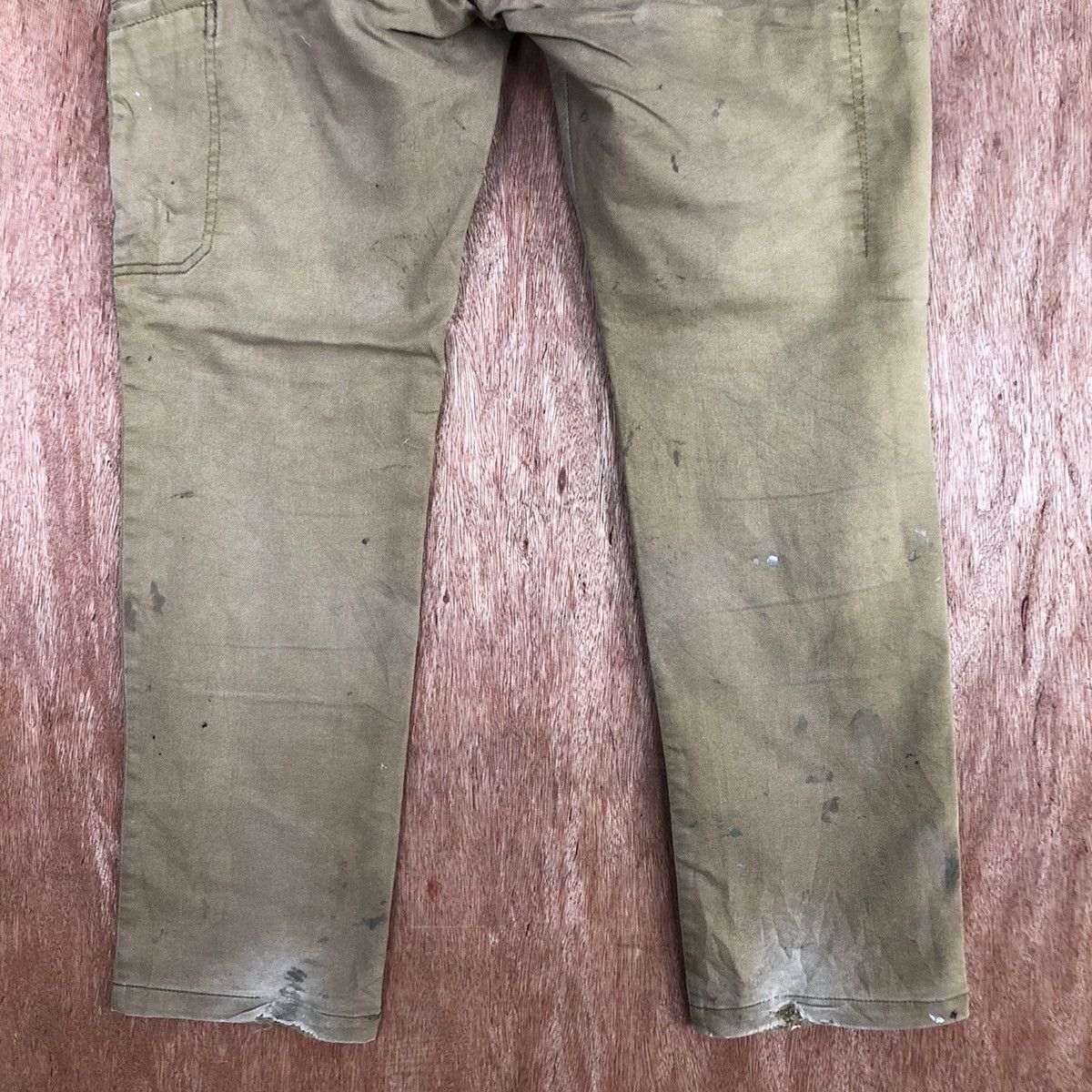 Japanese Brand DLL Fine Assists paint Brown Multipocket Cargo Pants #c894 Size US 35 - 14 Thumbnail
