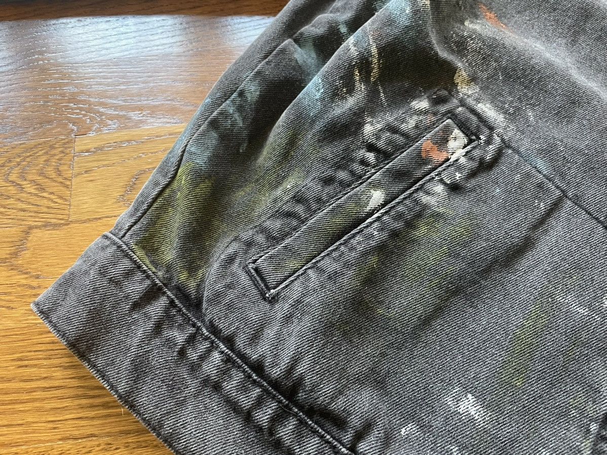 Advisory Board Crystals × Guess Black Denim Paint Jacket Medium Jean ABC? Artist Recluse Size US M / EU 48-50 / 2 - 14 Thumbnail