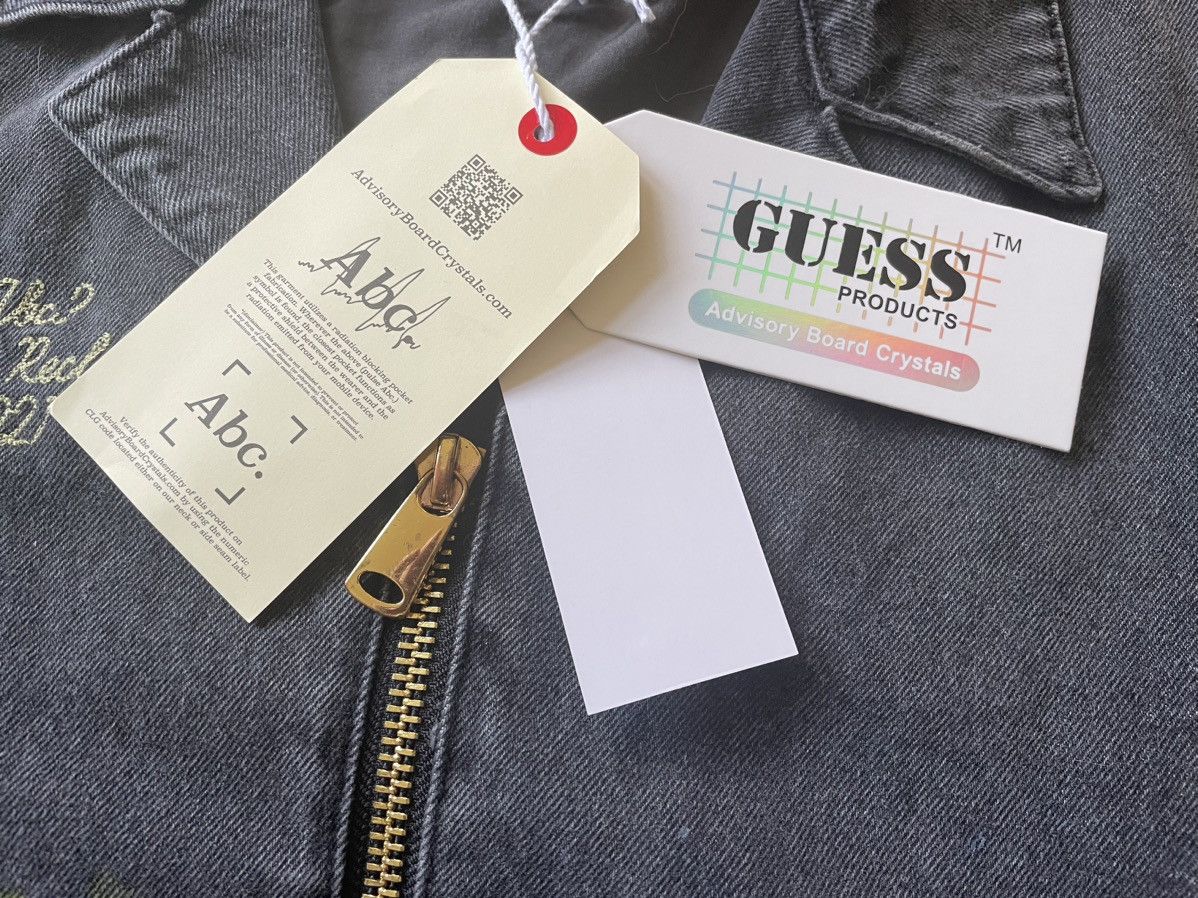Advisory Board Crystals × Guess Black Denim Paint Jacket Medium Jean ABC? Artist Recluse Size US M / EU 48-50 / 2 - 9 Thumbnail