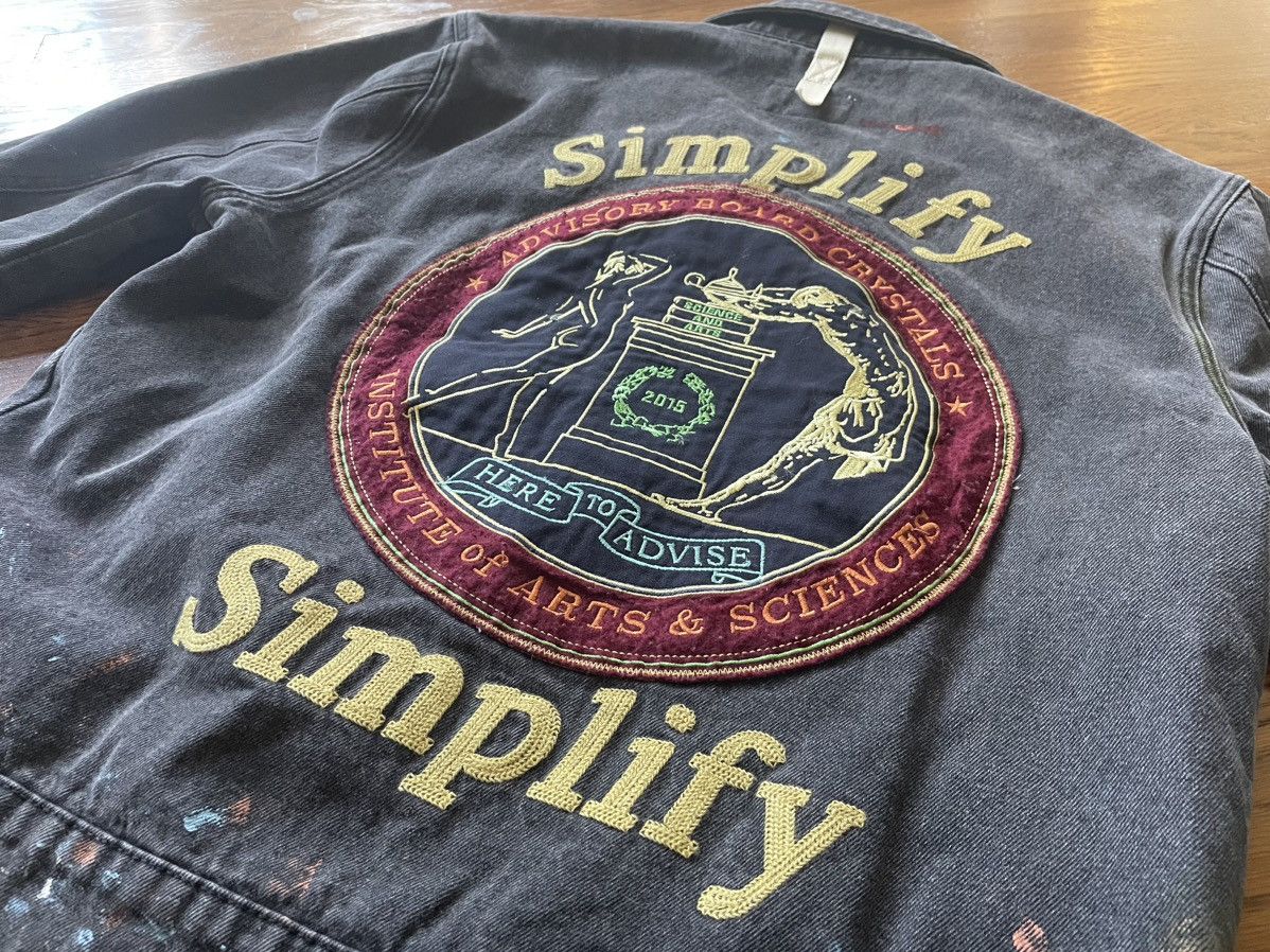 Advisory Board Crystals × Guess Black Denim Paint Jacket Medium Jean ABC? Artist Recluse Size US M / EU 48-50 / 2 - 4 Thumbnail