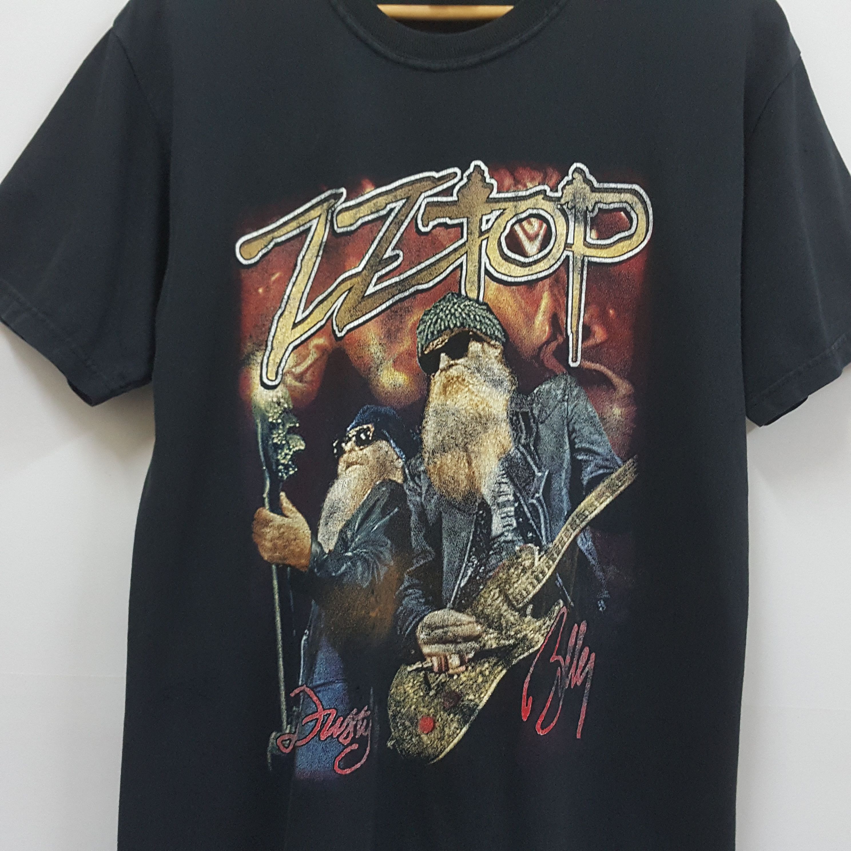 Band Tees × Vintage Vintage ZZ TOP American rock band nice design tour t-shirt Size US L / EU 52-54 / 3 - 4 Thumbnail