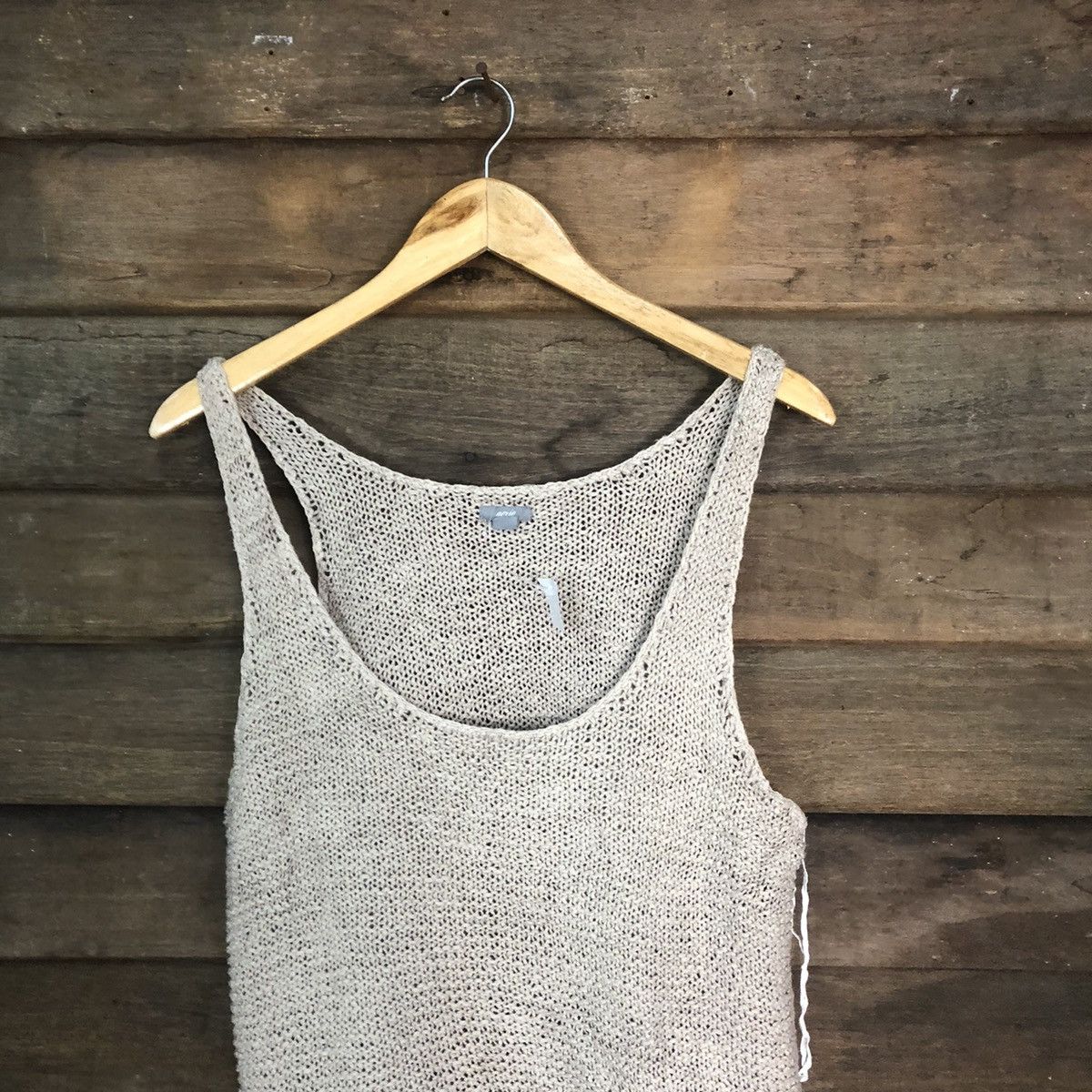Japanese Brand Aerie Mesh Net Crochet Vest Knitwear dresses #7192 Size L / US 10 / IT 46 - 2 Thumbnail