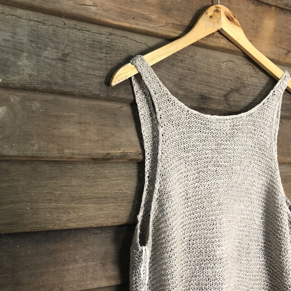 Japanese Brand Aerie Mesh Net Crochet Vest Knitwear dresses #7192 Size L / US 10 / IT 46 - 10 Thumbnail