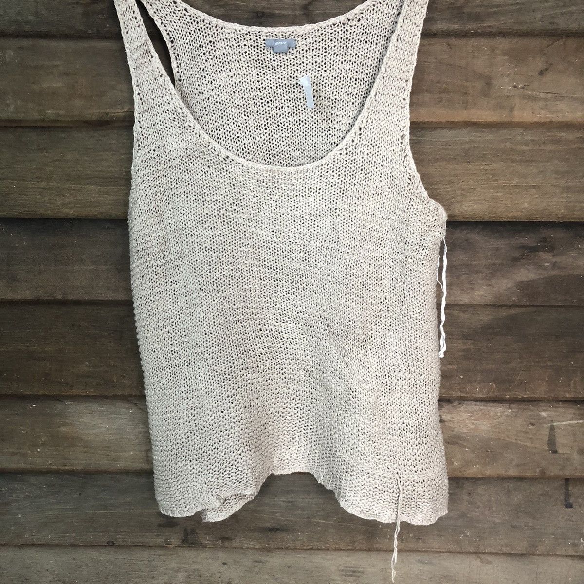 Japanese Brand Aerie Mesh Net Crochet Vest Knitwear dresses #7192 Size L / US 10 / IT 46 - 3 Thumbnail