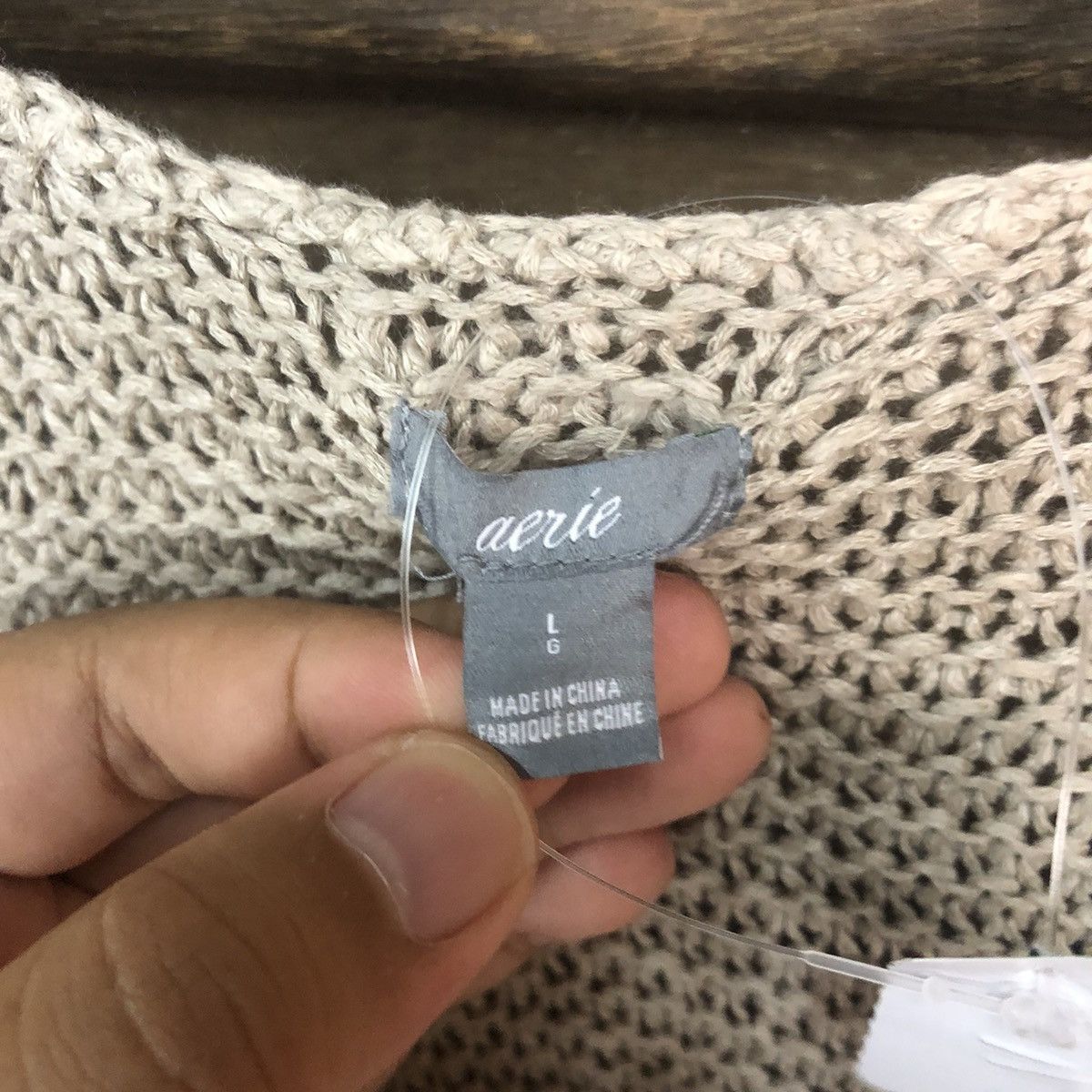 Japanese Brand Aerie Mesh Net Crochet Vest Knitwear dresses #7192 Size L / US 10 / IT 46 - 6 Thumbnail