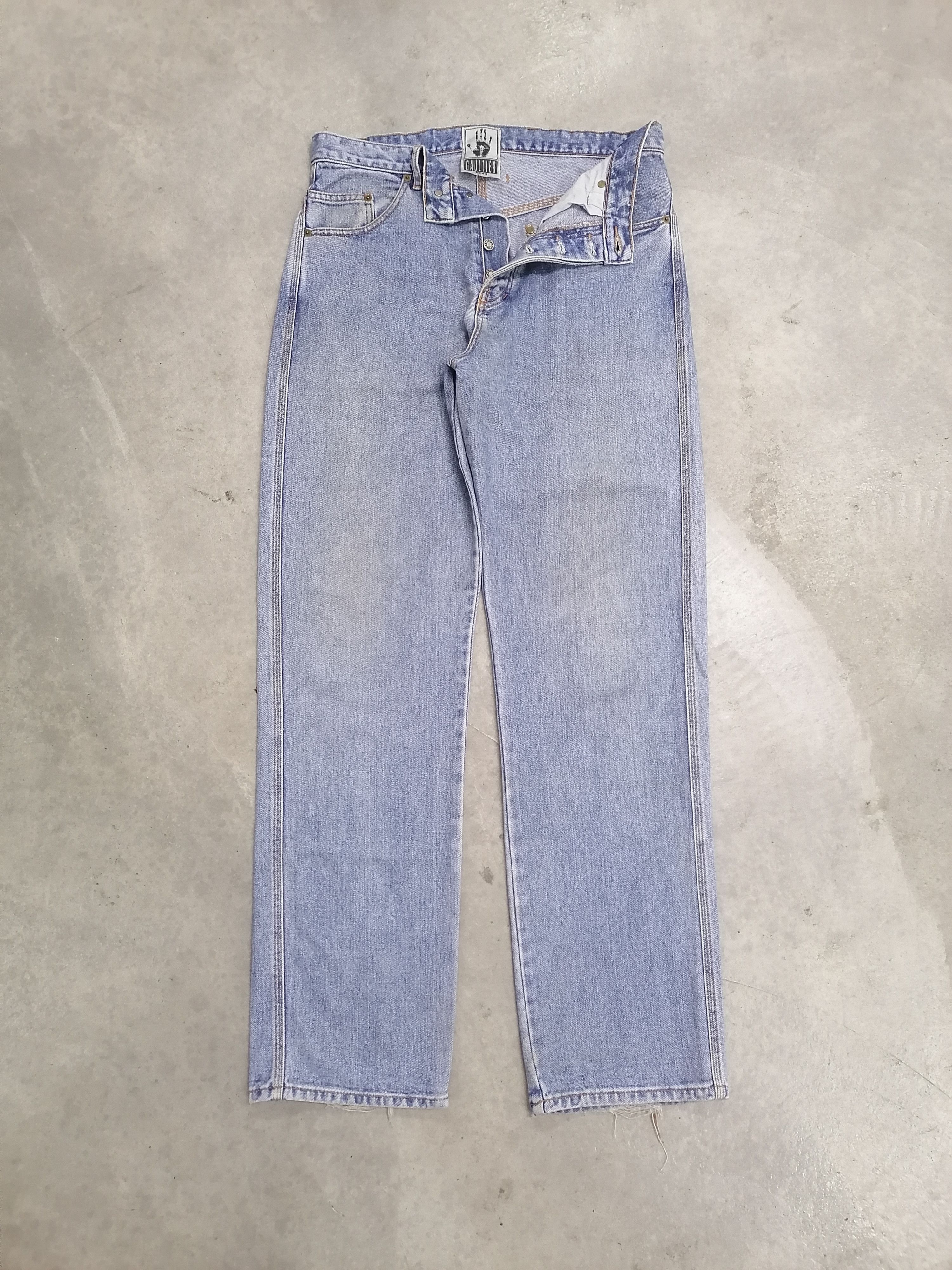 image of Gaultier Homme Objet x Jean Paul Gaultier Vintagegaultier Jean's Denim Pants in Light Blue Denim (S