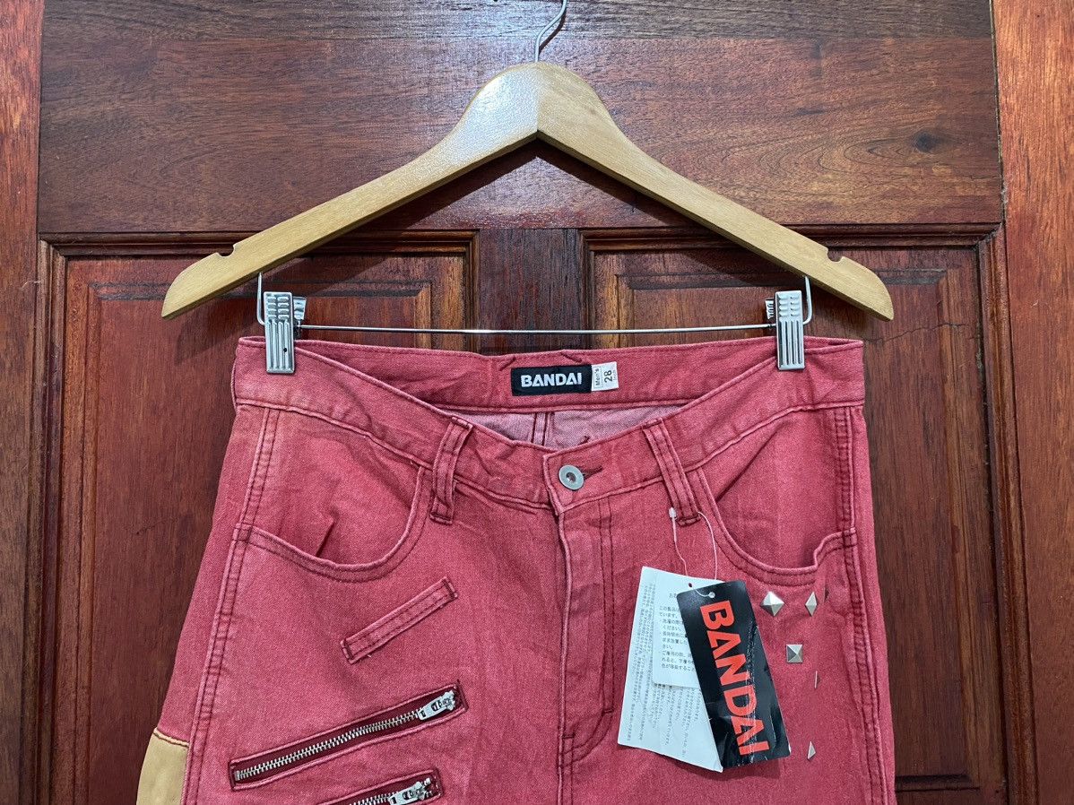 Anime NWT BANDAI BONDAGE PUNK STRETCH DENIM PANT MADE JAPAN Size US 28 / EU 44 - 4 Thumbnail
