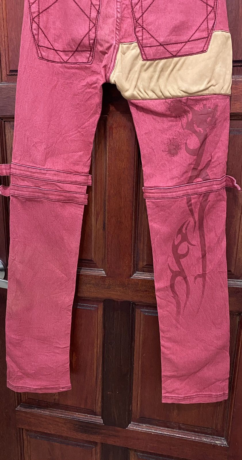 Anime NWT BANDAI BONDAGE PUNK STRETCH DENIM PANT MADE JAPAN Size US 28 / EU 44 - 7 Thumbnail