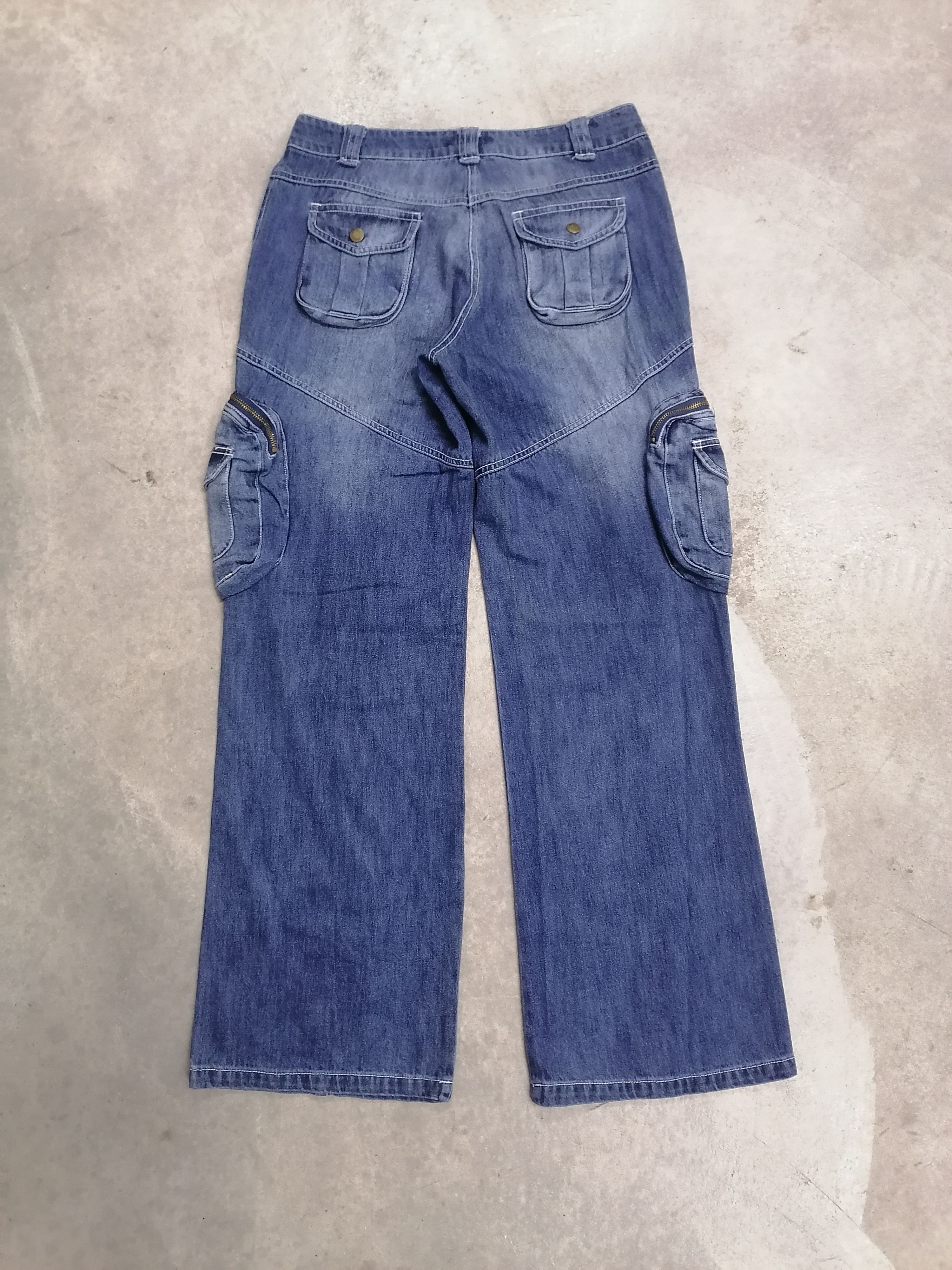 Japanese Brand Sickkk❗3D Pocket Yes Esaac Baggy Denim Pants🔥 Size US 29 - 8 Thumbnail