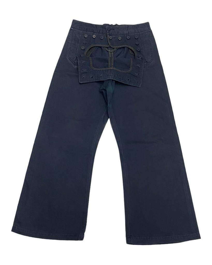 Issey Miyake × Margaret Howell 🔥MARGARET HOWELL Wide Leg Sailor Pants BAGGY PANTS Size US 29 - 2 Thumbnail