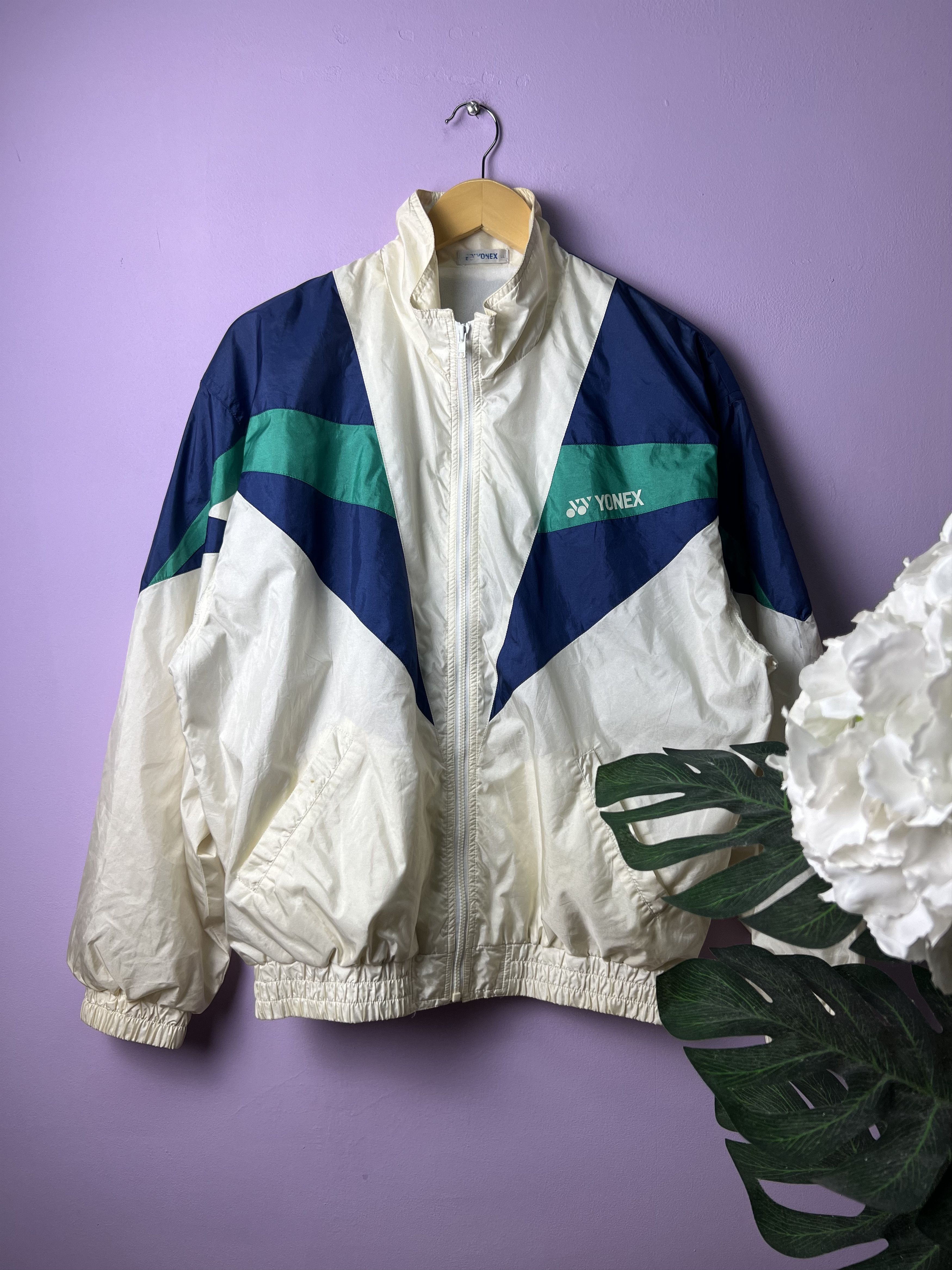 YONEX　DOUBLE HEAT CAPSULEジャケット Vintage YONEX Heat Capsule Badminton Blue Jacket Size M