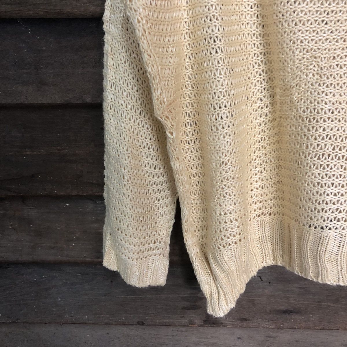 Vintage DL Japan Mesh Net Crochet Yellow Knitwear #7190 Size US L / EU 52-54 / 3 - 4 Thumbnail