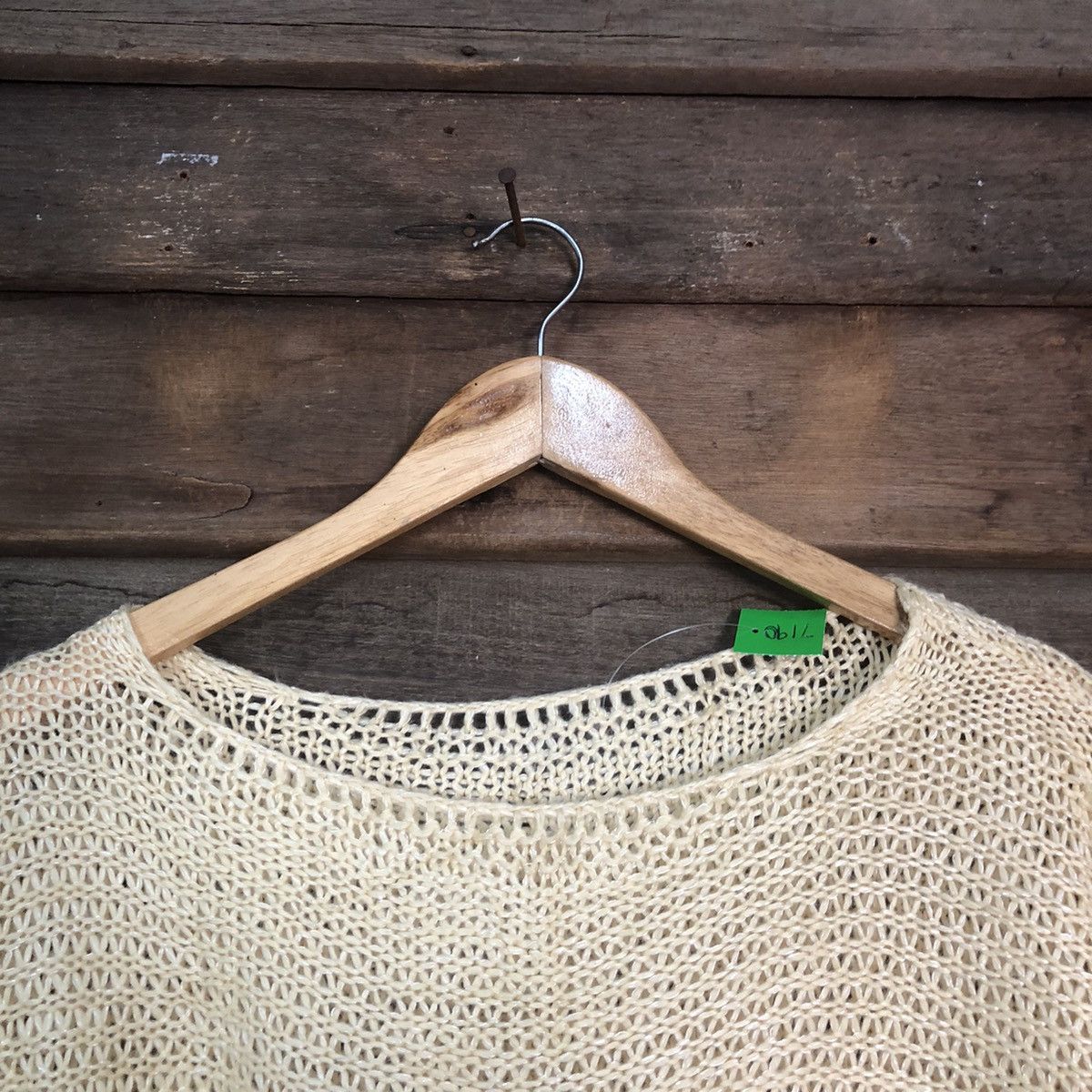 Vintage DL Japan Mesh Net Crochet Yellow Knitwear #7190 Size US L / EU 52-54 / 3 - 7 Thumbnail