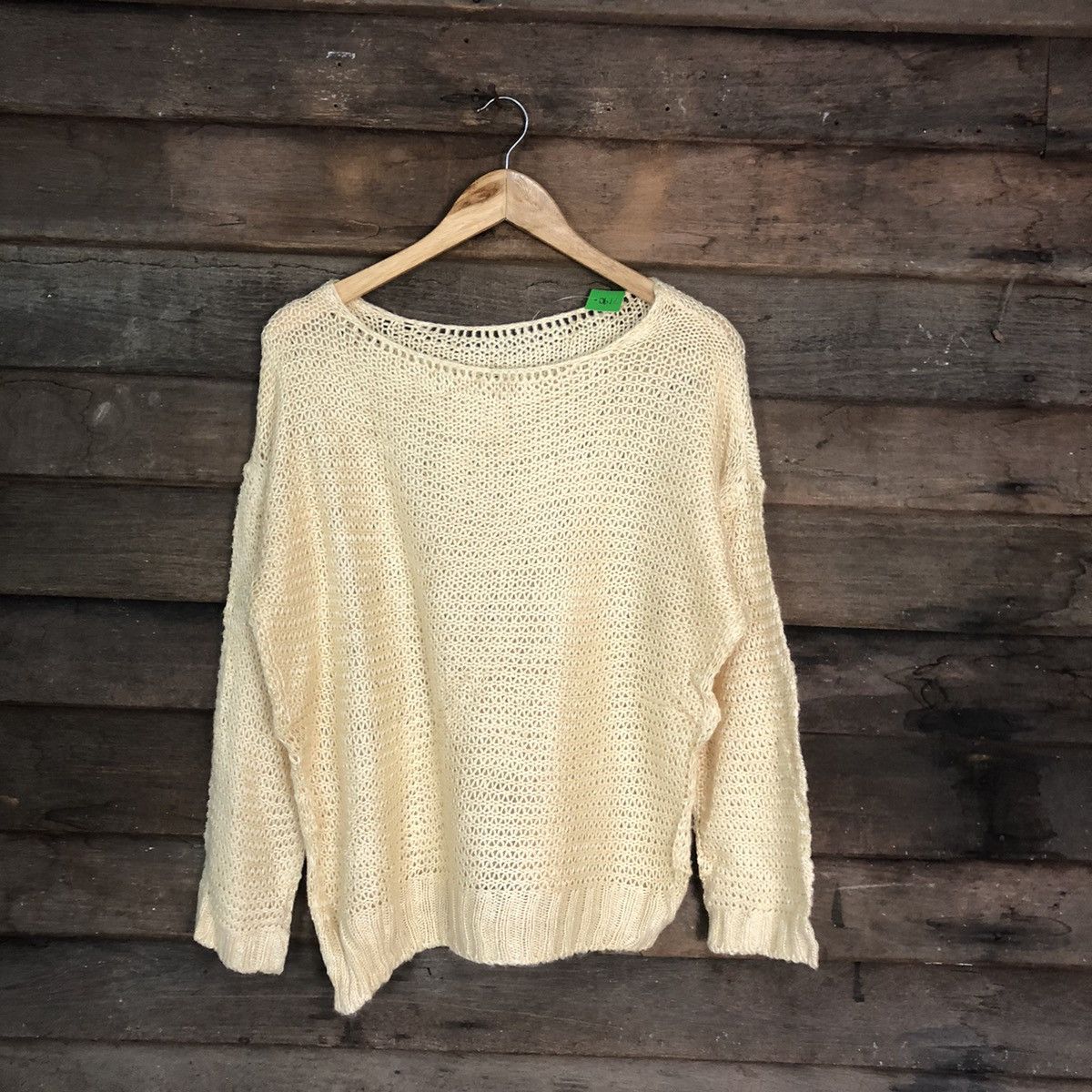 DL Japan Mesh Net Crochet Yellow Knitwear #7190