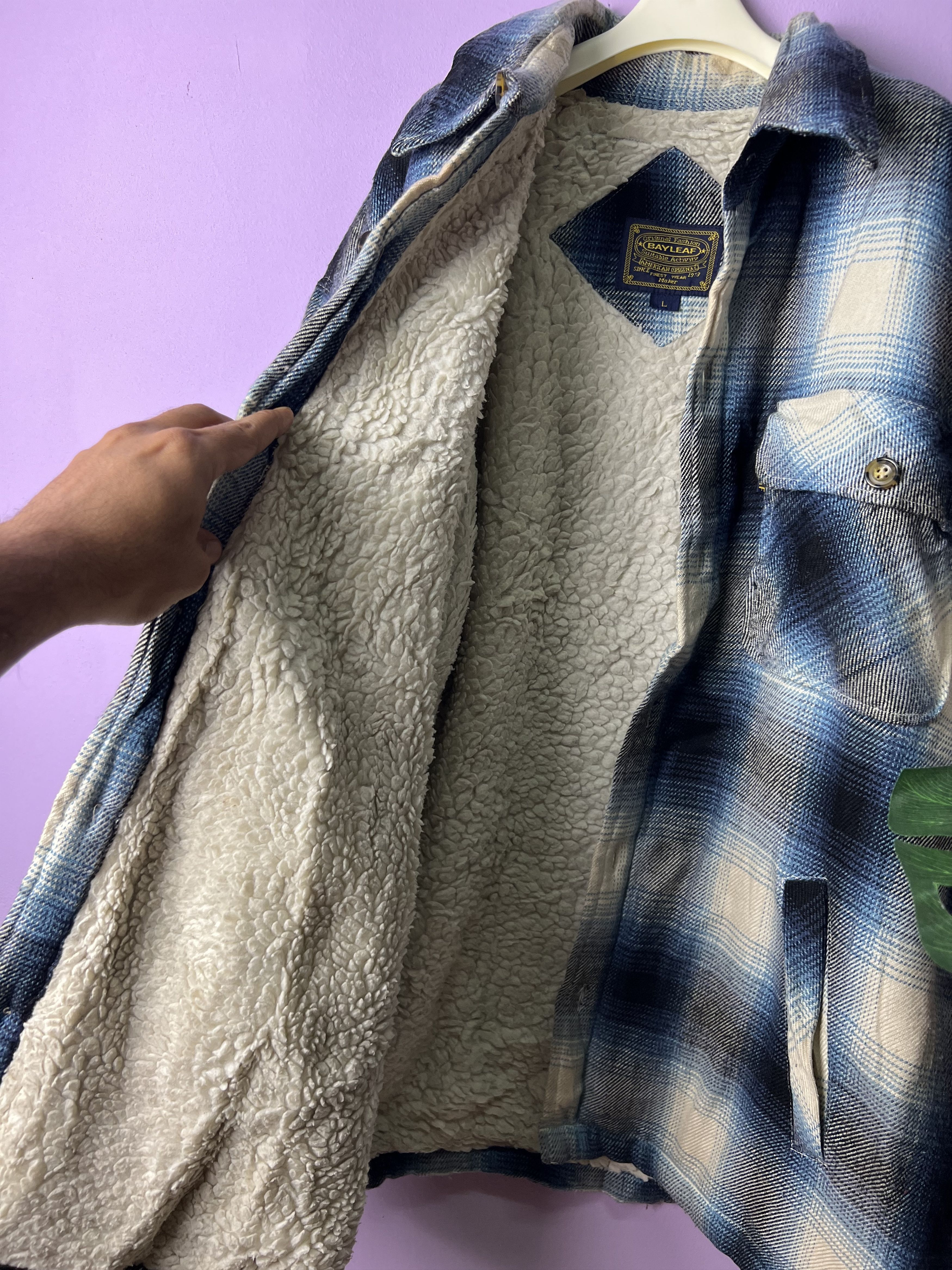 Japanese Brand 🔥Bayleaf Flannel Sherpa Jackets Size US L / EU 52-54 / 3 - 14 Thumbnail