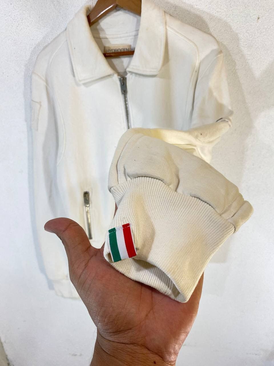 HYDROGEN Hydrogen Italy White bomber Jacket Size US M / EU 48-50 / 2 - 7 Thumbnail
