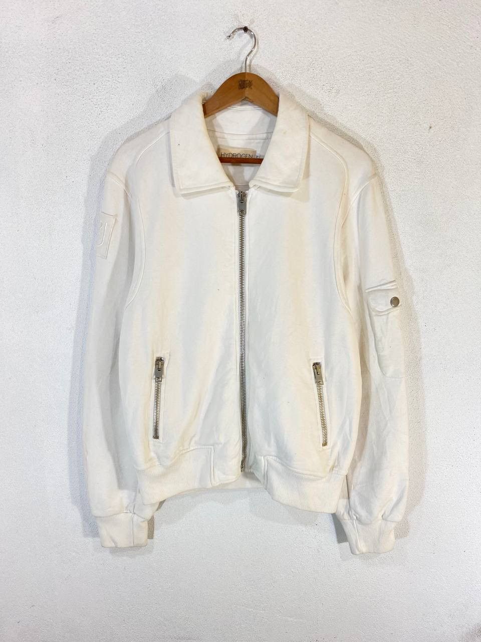 HYDROGEN Hydrogen Italy White bomber Jacket Size US M / EU 48-50 / 2 - 1 Thumbnail