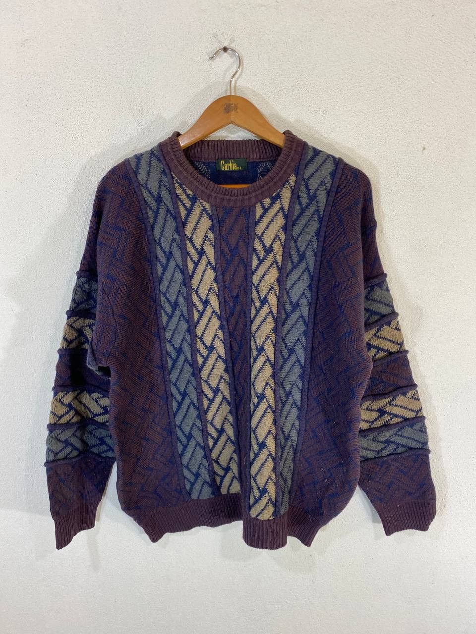 Aran Isles Knitwear Vintage japanese brands Knitted Sweatshirt Nice Design Size US L / EU 52-54 / 3 - 1 Thumbnail