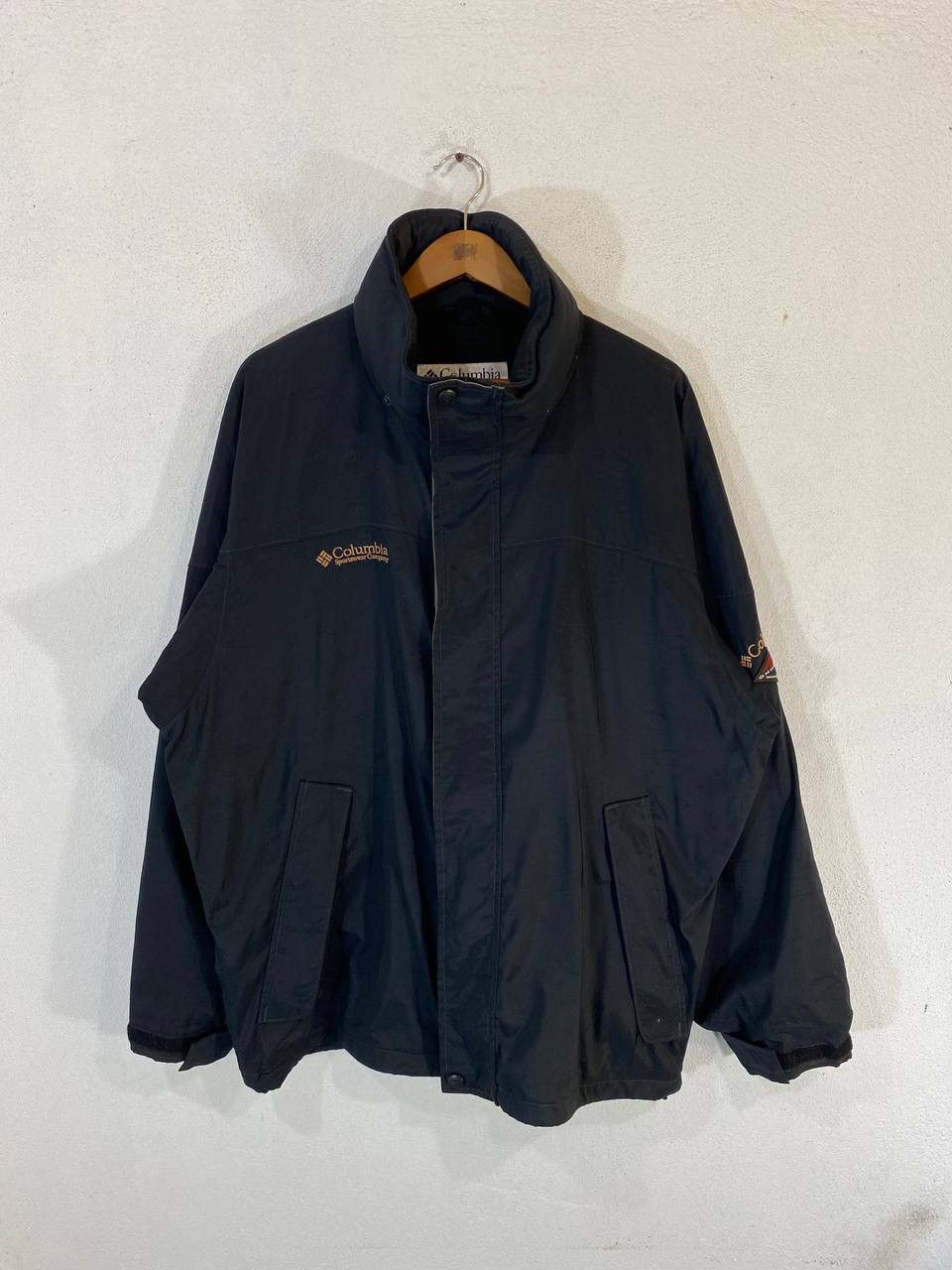 image of Avant Garde x Columbia Omnitech Waterproof Breathable Jacket in Black, Men's (Size Large)