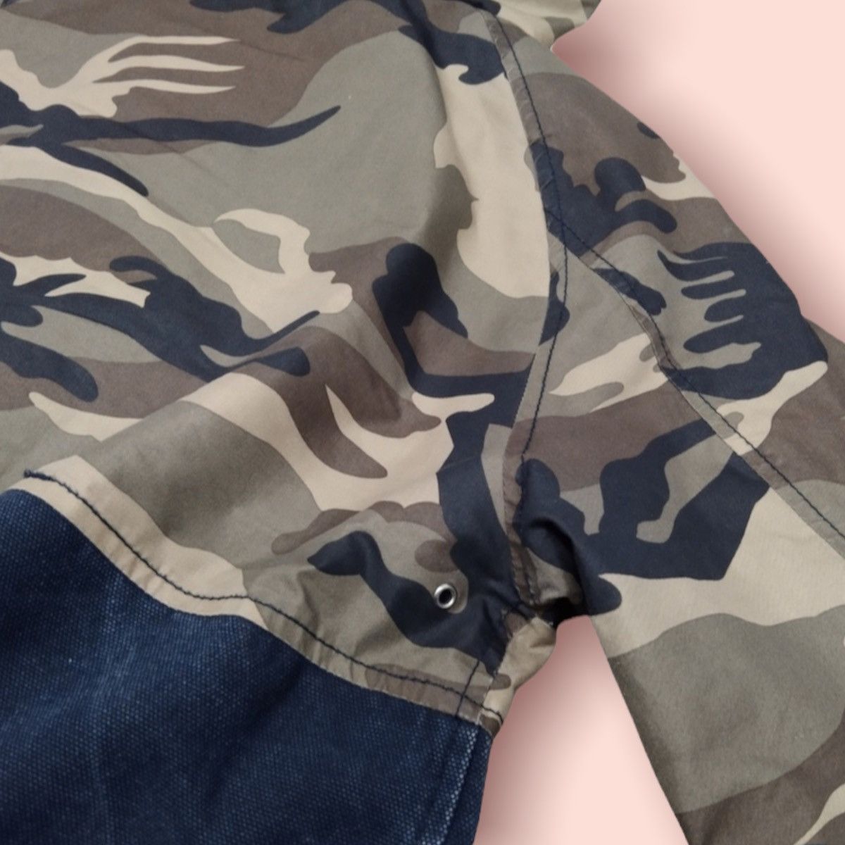 RARE🔥ZARA MAN DENIMWEAR CAMO BIKERS JACKET