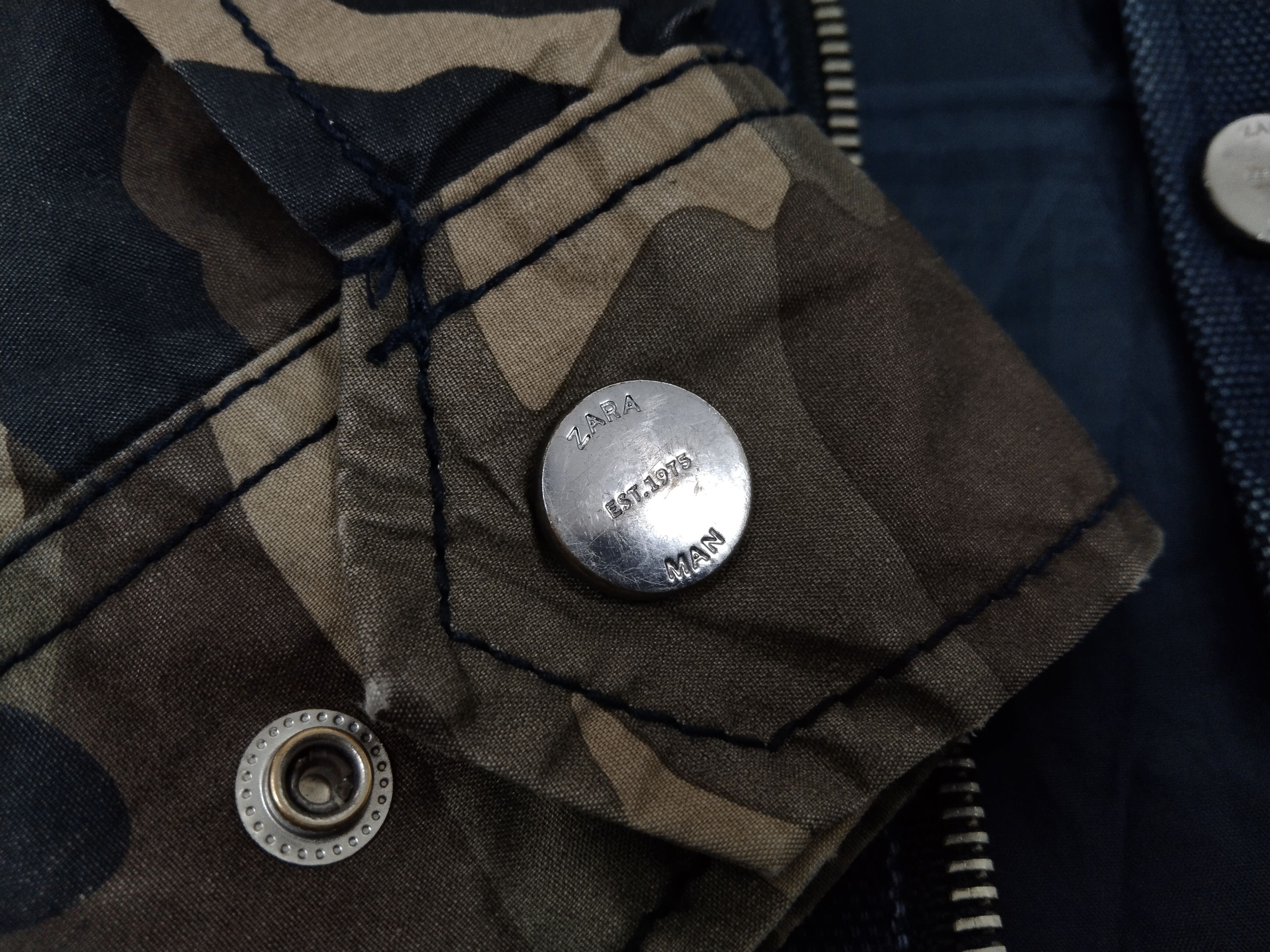RARE🔥ZARA MAN DENIMWEAR CAMO BIKERS JACKET