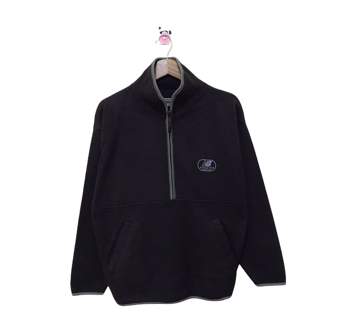 New Balance × Vintage Vintage New Balance Half Fleece Sweater Size US M / EU 48-50 / 2 - 2 Thumbnail
