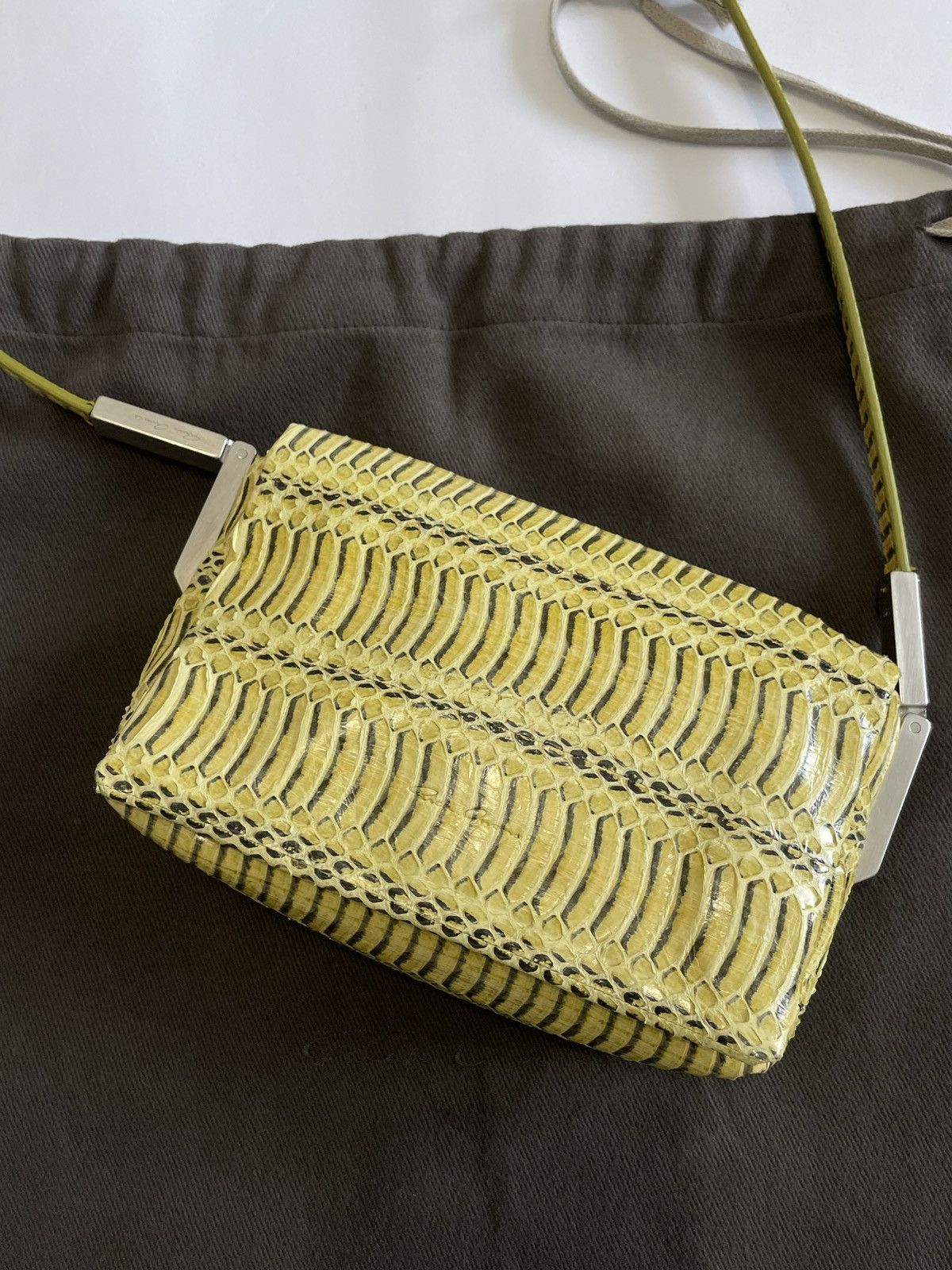 Rick Owens Rick Owens Micro Adri Yellow Python Bag RARE Size ONE SIZE - 11 Thumbnail