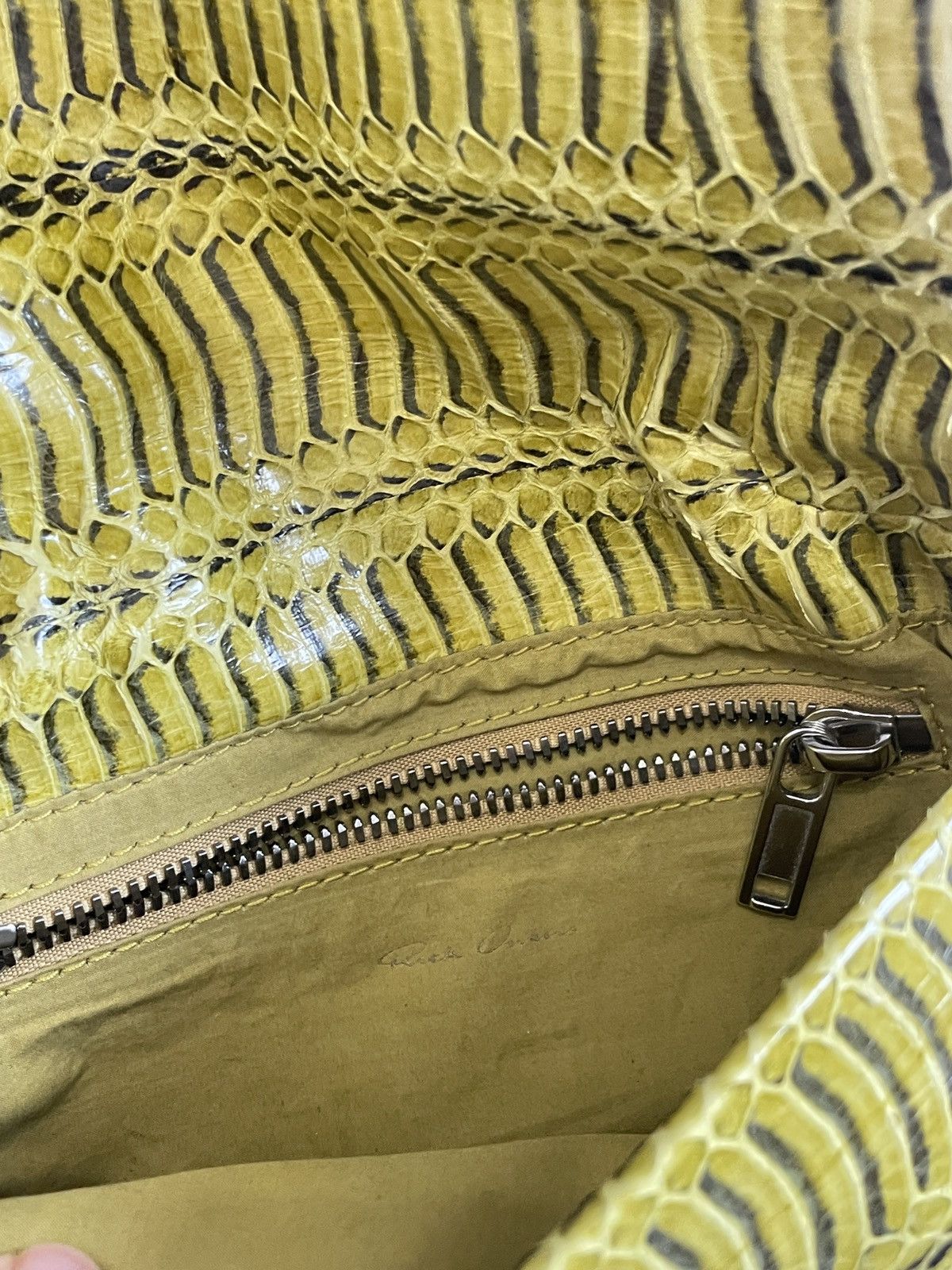 Rick Owens Rick Owens Micro Adri Yellow Python Bag RARE Size ONE SIZE - 8 Thumbnail
