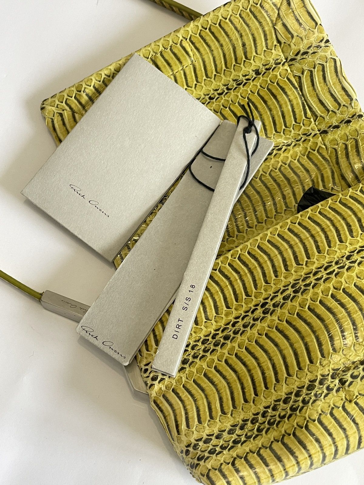Rick Owens Rick Owens Micro Adri Yellow Python Bag RARE Size ONE SIZE - 6 Thumbnail