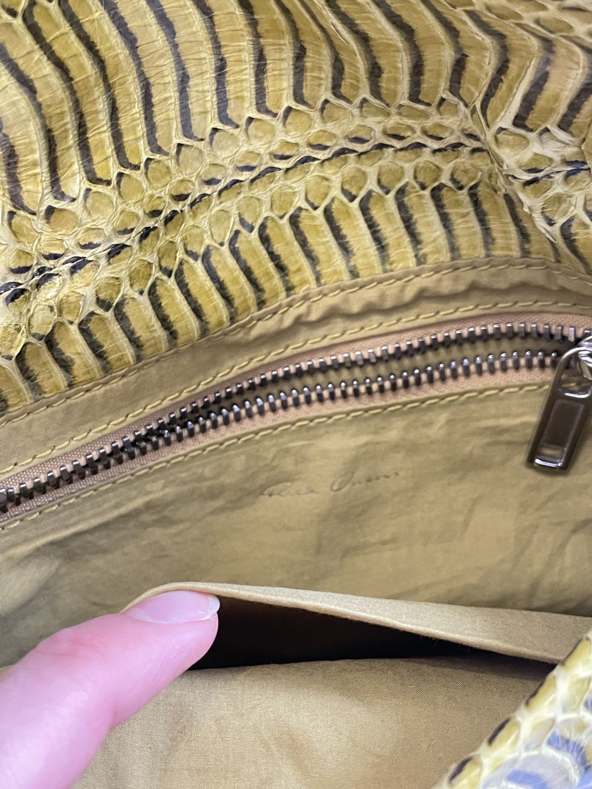 Rick Owens Rick Owens Micro Adri Yellow Python Bag RARE Size ONE SIZE - 9 Thumbnail