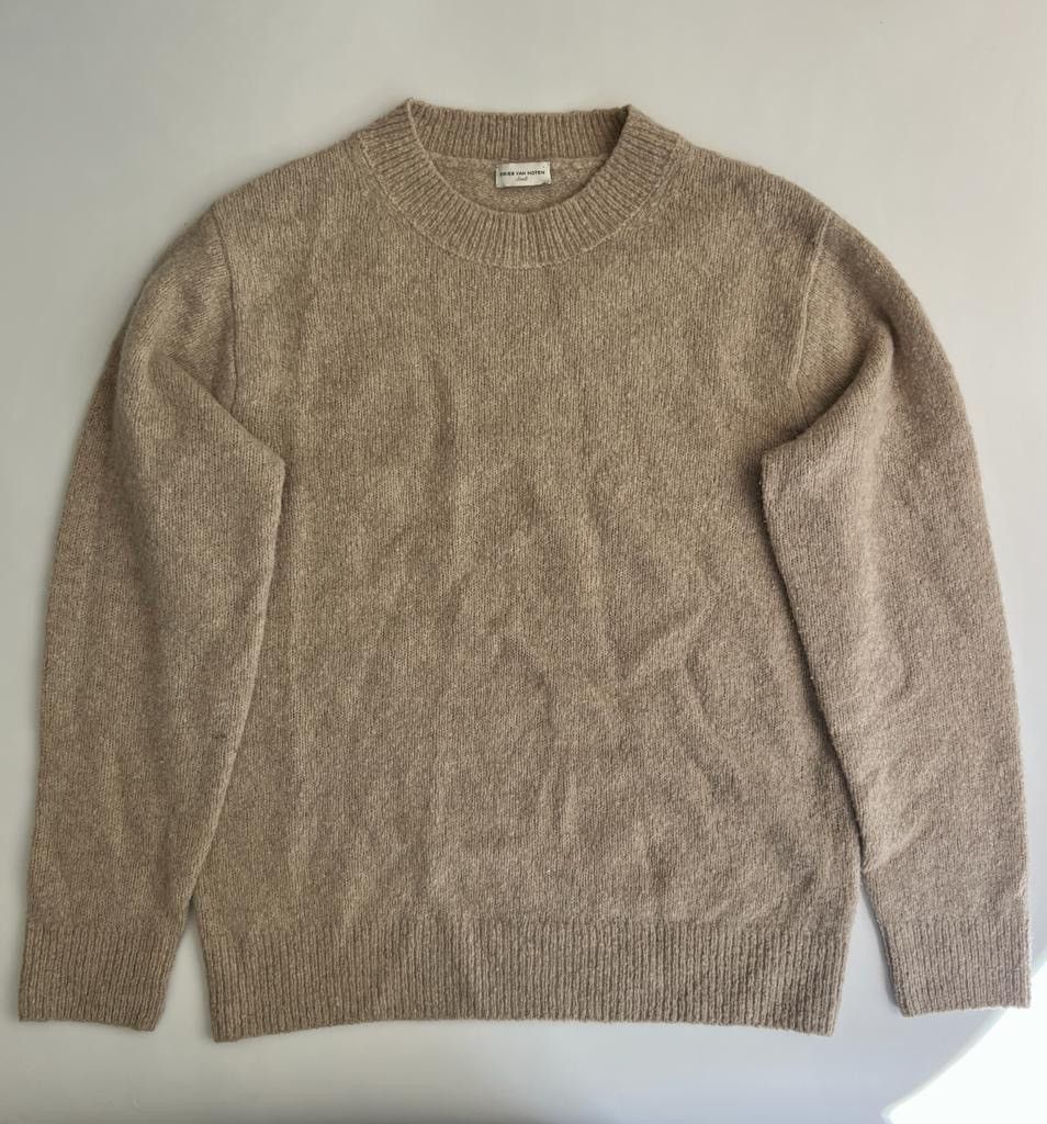 image of Dries Van Noten A/w 18 Camel Boxy Boucle Sweater, Men's (Size Small)