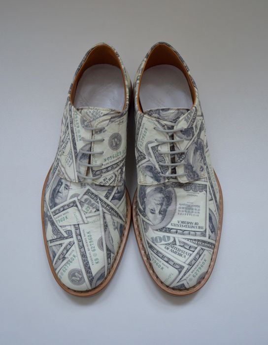 Maison Margiela Dollar Print Derby Shoes Size US 10 / EU 43 - 1 Preview