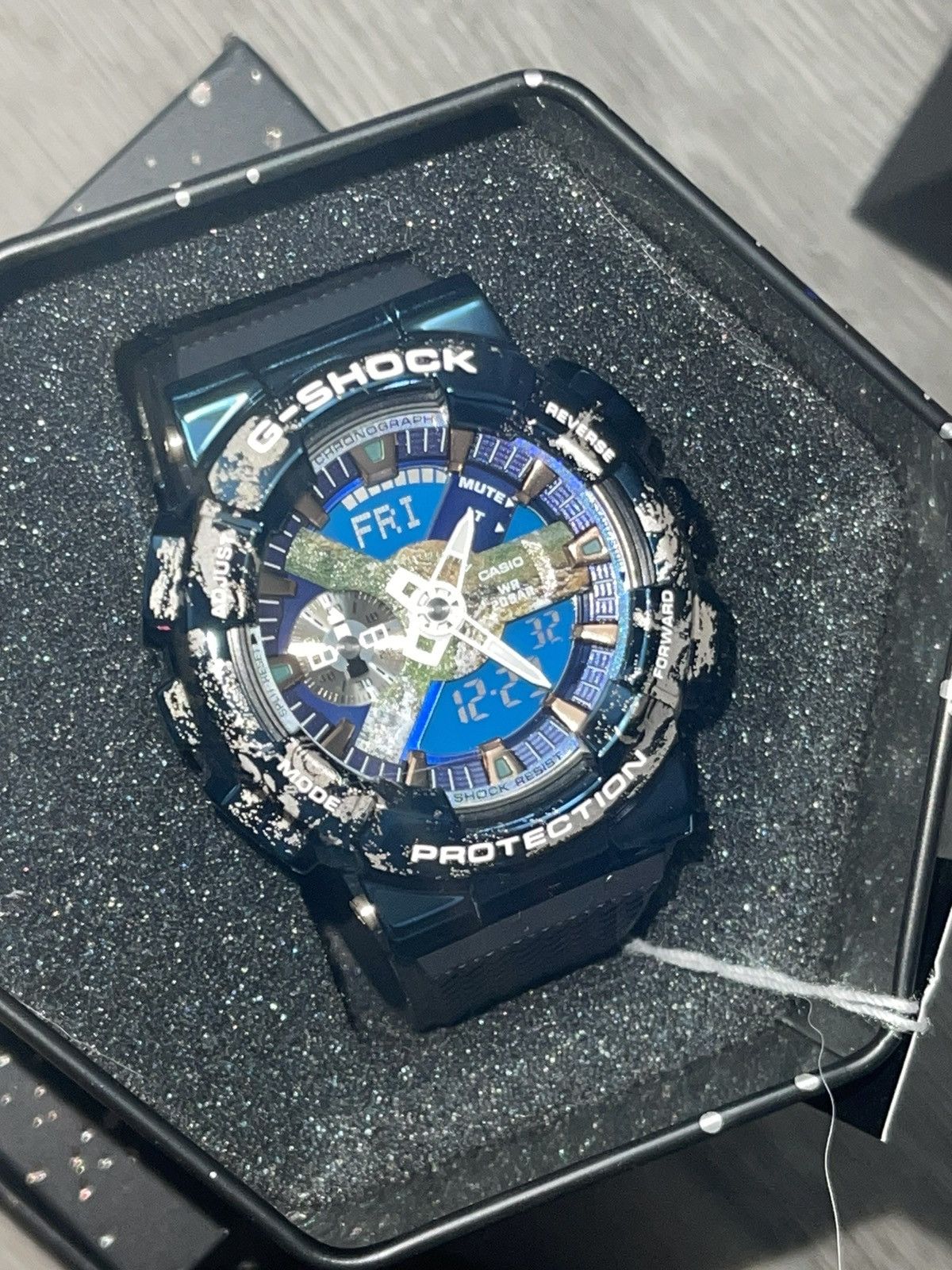 image of Casio x G Shock Gm110Earth-1A in Black, Men's