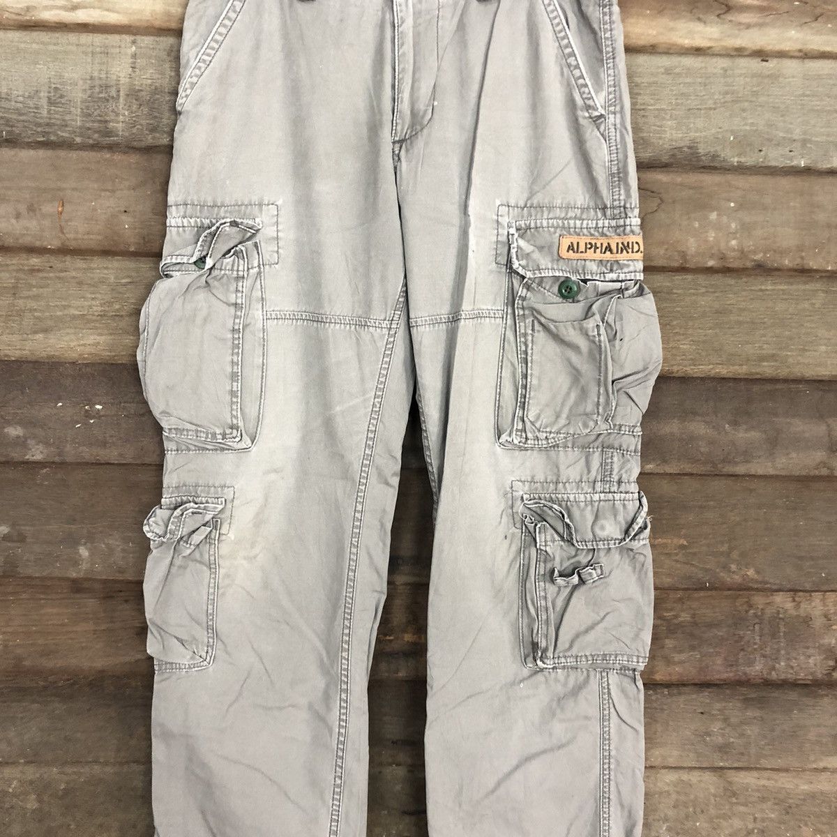Alpha Industries Alpha Industries Grey Multipocket Tactical Cargo Pants #A041 Size US 30 / EU 46 - 4 Thumbnail
