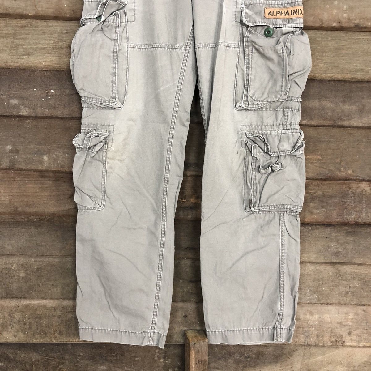 Alpha Industries Alpha Industries Grey Multipocket Tactical Cargo Pants #A041 Size US 30 / EU 46 - 3 Thumbnail