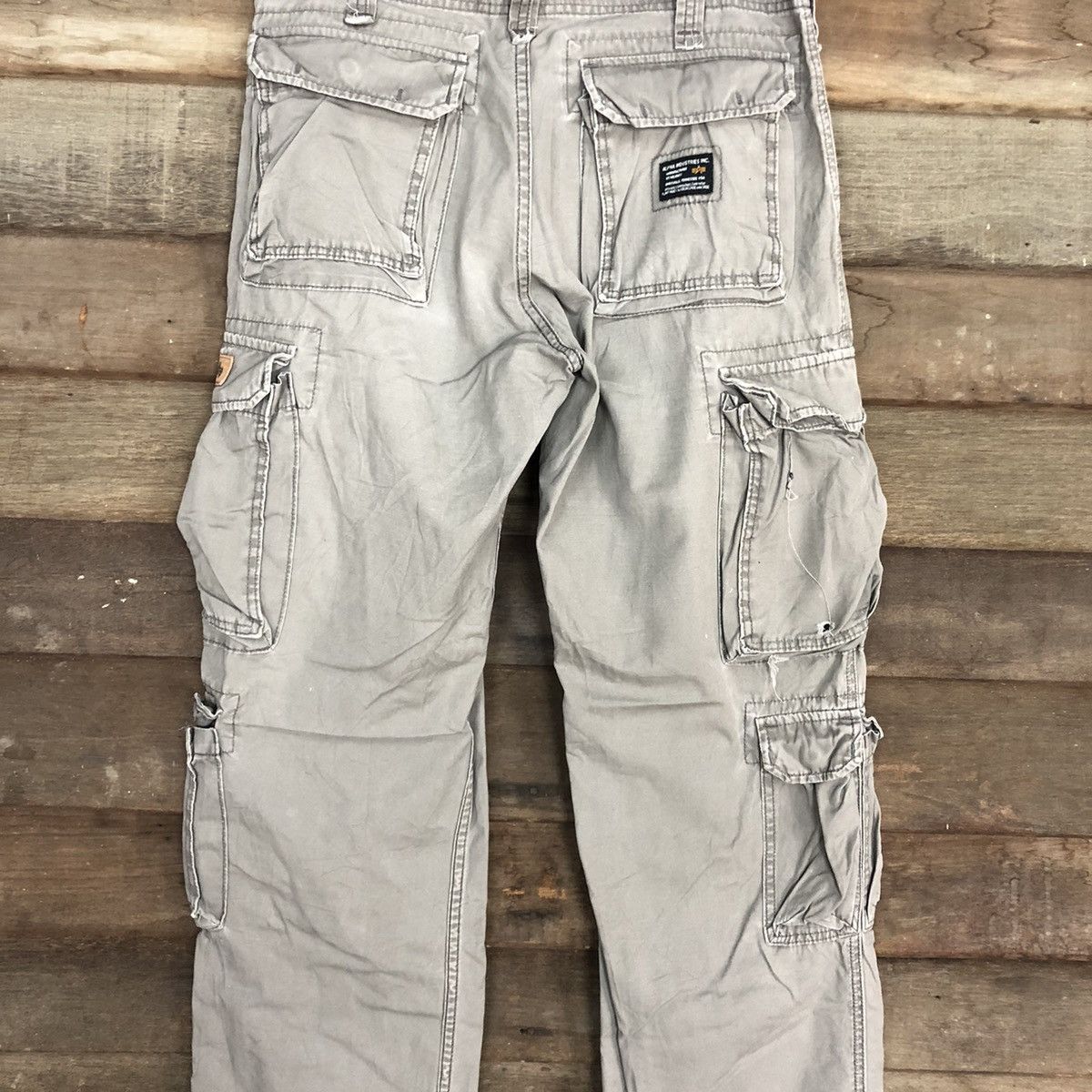 Alpha Industries Alpha Industries Grey Multipocket Tactical Cargo Pants #A041 Size US 30 / EU 46 - 15 Thumbnail