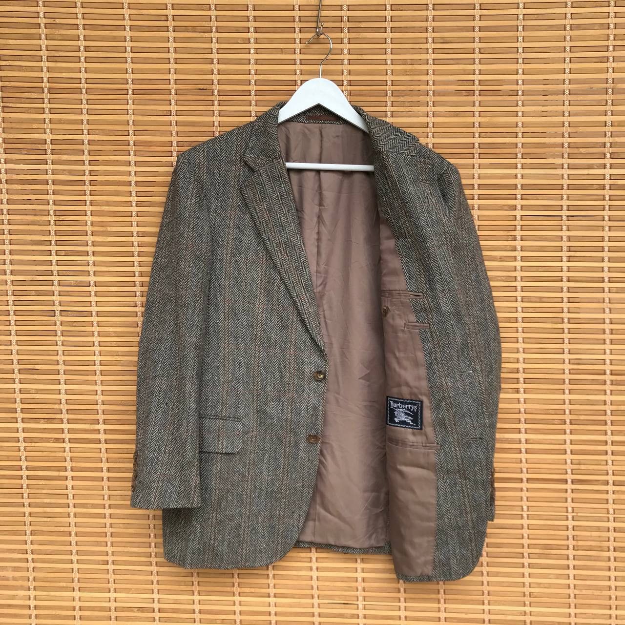 Vintage Burberrys JAPAN tweed wool striped jacket