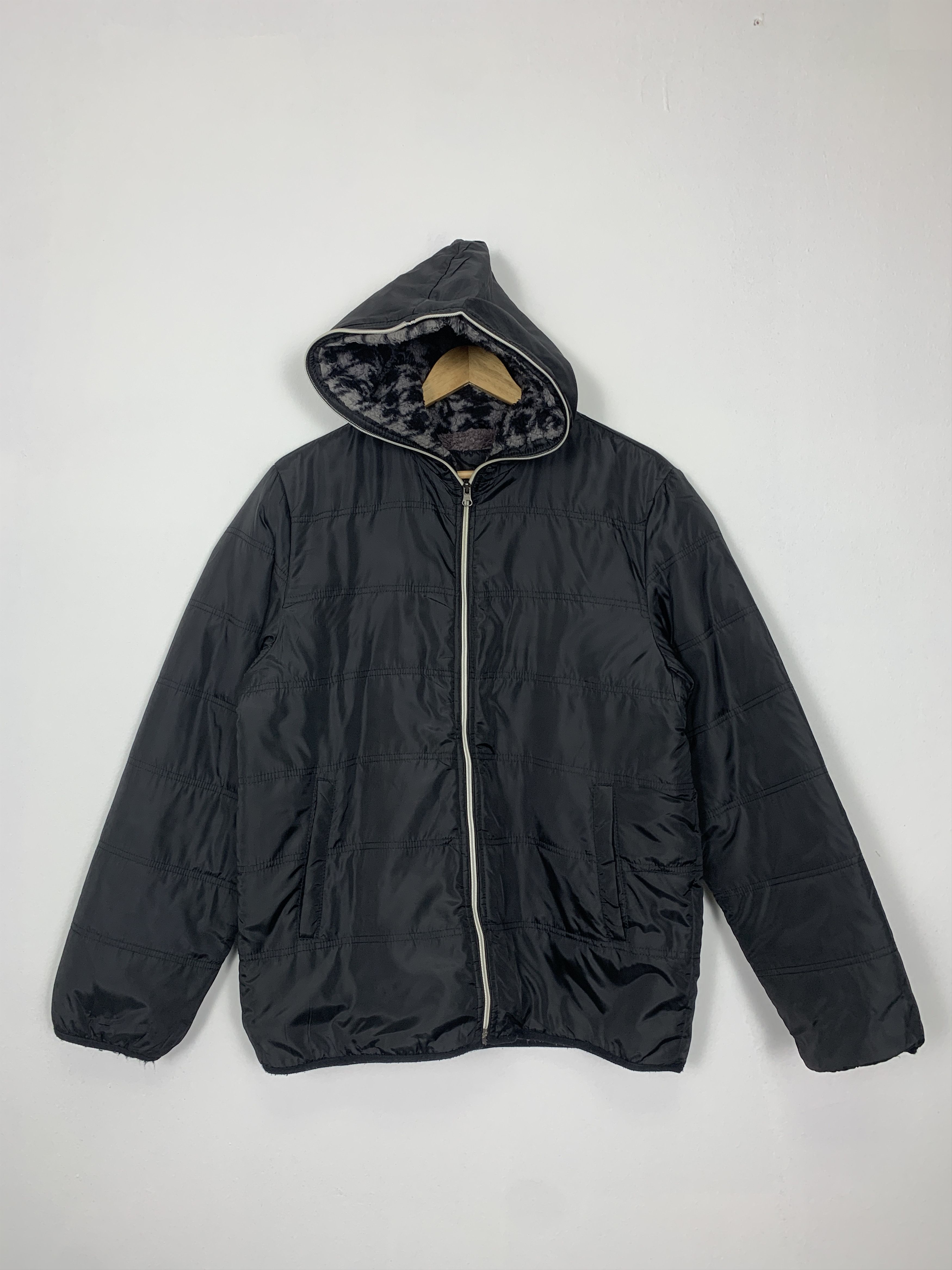 Japanese Brand Vintage AVAIL CONTEMPO Quilted Sherpa Lining Hoodie Jacket Size US M / EU 48-50 / 2 - 1 Thumbnail