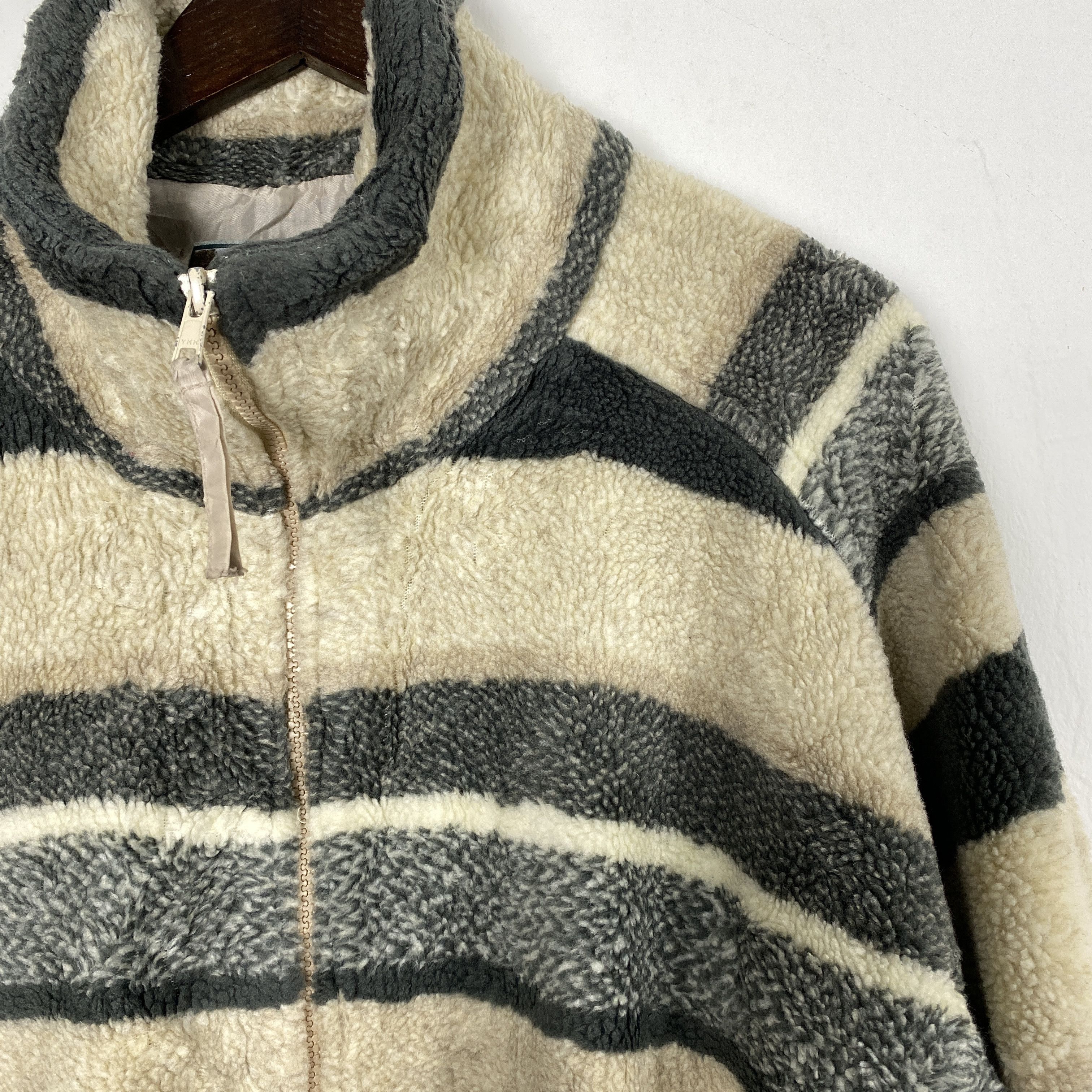 Japanese Brand Vintage Flying Scotsman Fleece Jacket Stripe J0143 Size US L / EU 52-54 / 3 - 4 Thumbnail
