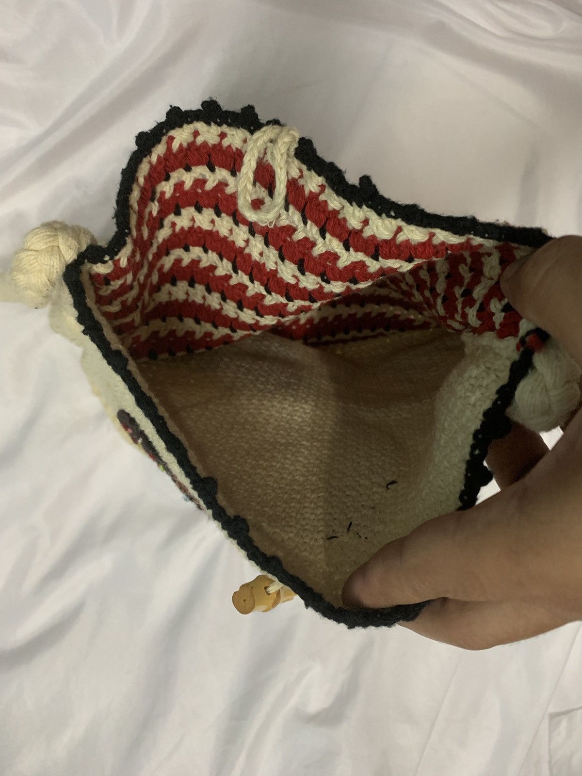 Hysteric Glamour 🇯🇵 1990s Hysteric Glamour Crochet Knit Sling Bag Size ONE SIZE - 3 Thumbnail