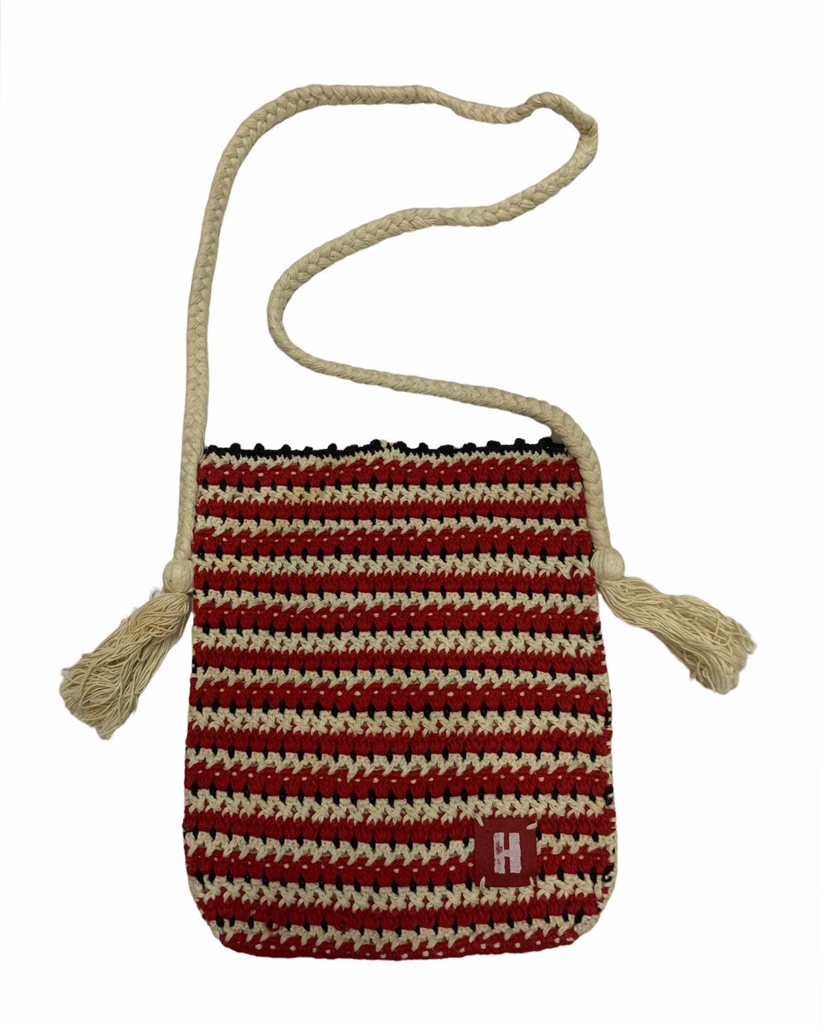 Hysteric Glamour 🇯🇵 1990s Hysteric Glamour Crochet Knit Sling Bag Size ONE SIZE - 2 Thumbnail