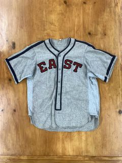 Supreme x Mitchell & Ness Wool Baseball Jersey 'Hebrew' Grey FW23